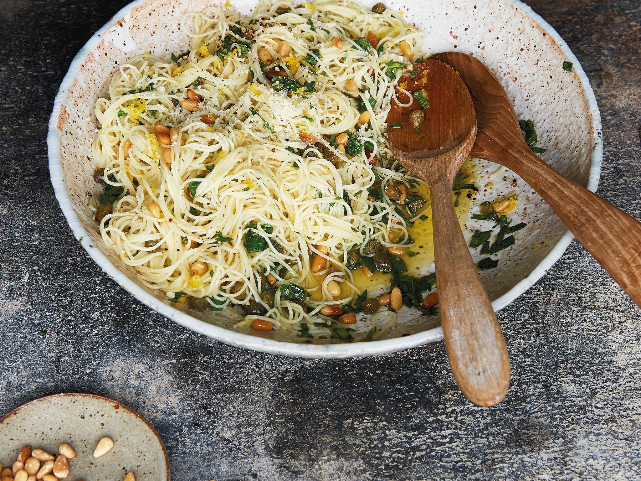 To put the skills to the test, make this quick dish with lemon, mint and capers