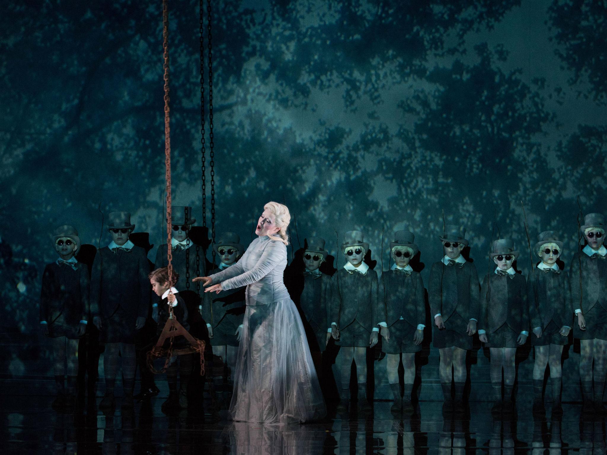 Sophie Bevan as Tytania with a chorus of fairies in ‘A Midsummer Night's Dream’ at Aldeburgh Festival