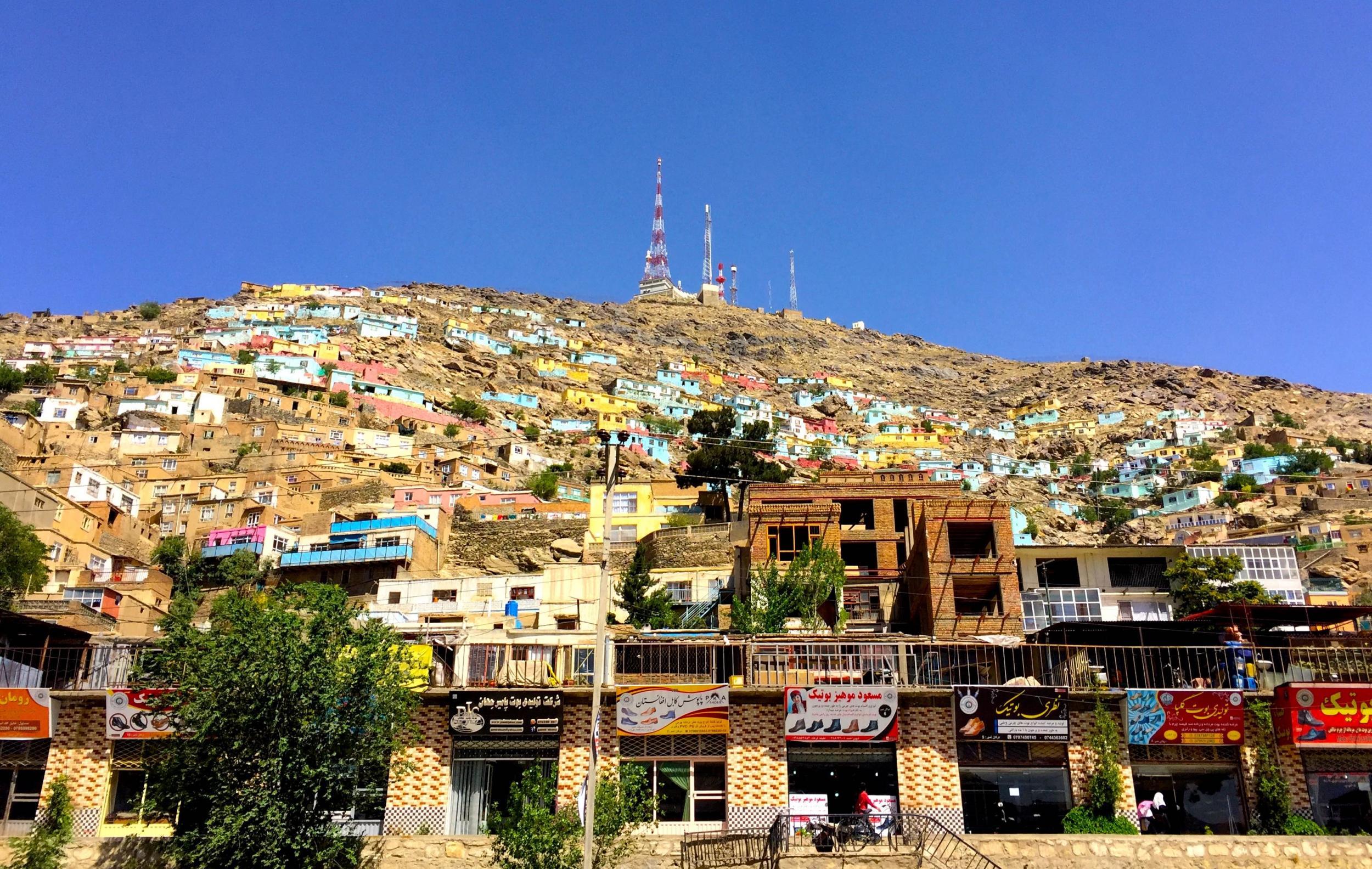 2000 houses in Kabul have been painted bright colours to improve mental health of the residents