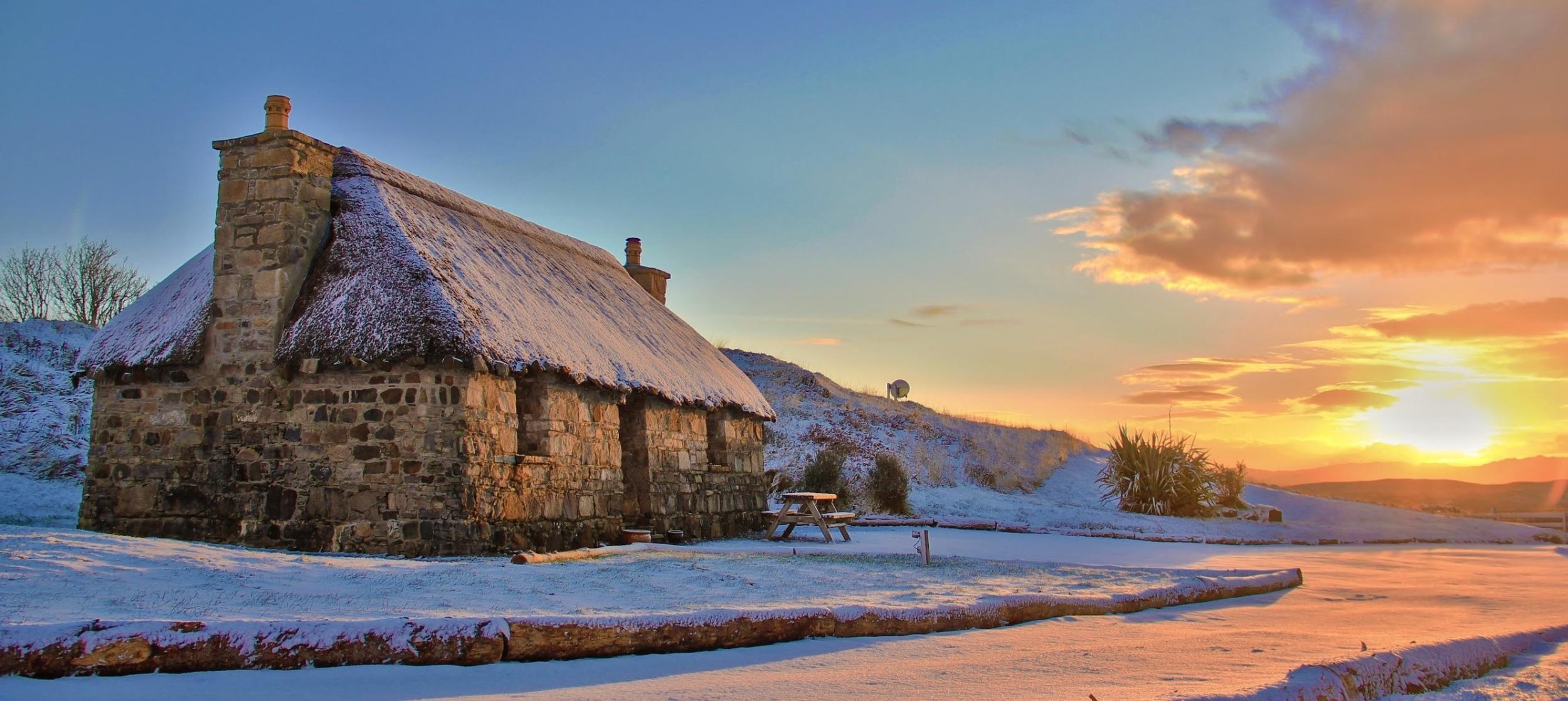 Two of the cottages have been restored from ruins. (Strutt &amp; Parker)