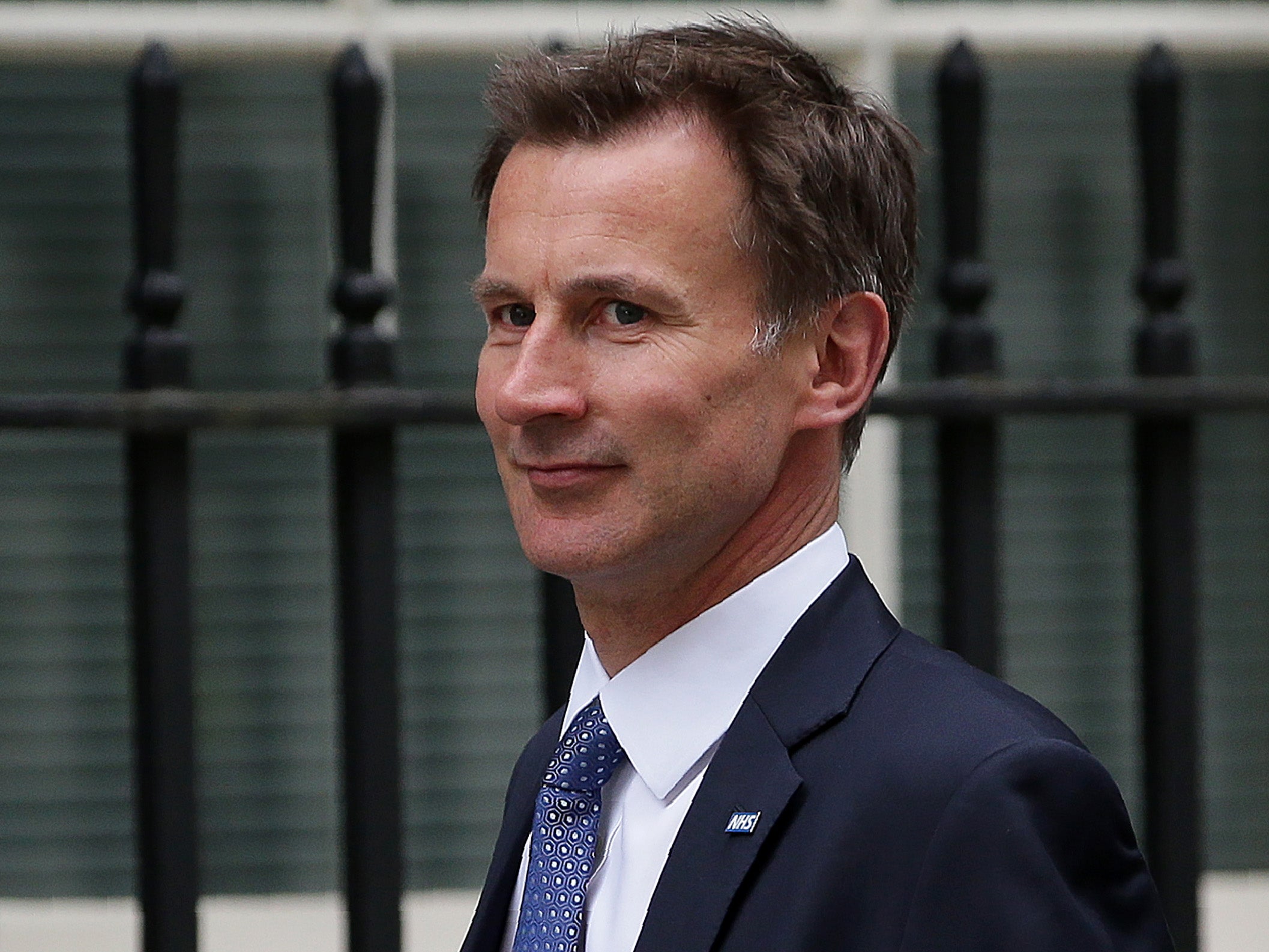 Health Secretary Jeremy Hunt outside 10 Downing Street on Monday