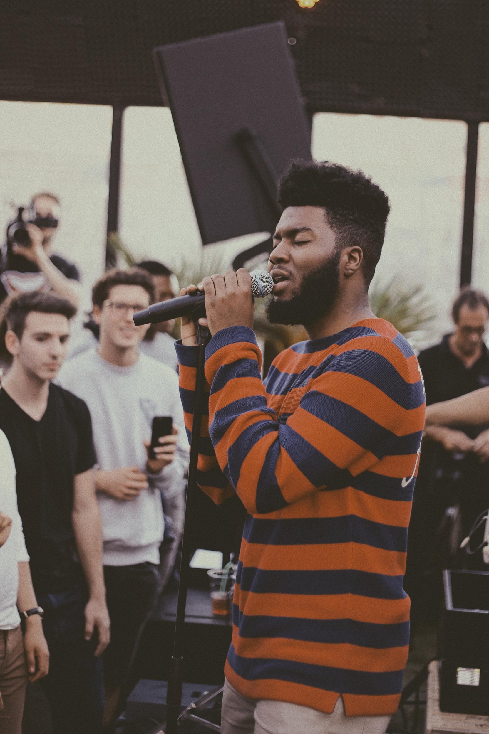 Khalid performs at Dalston Roof Park in London