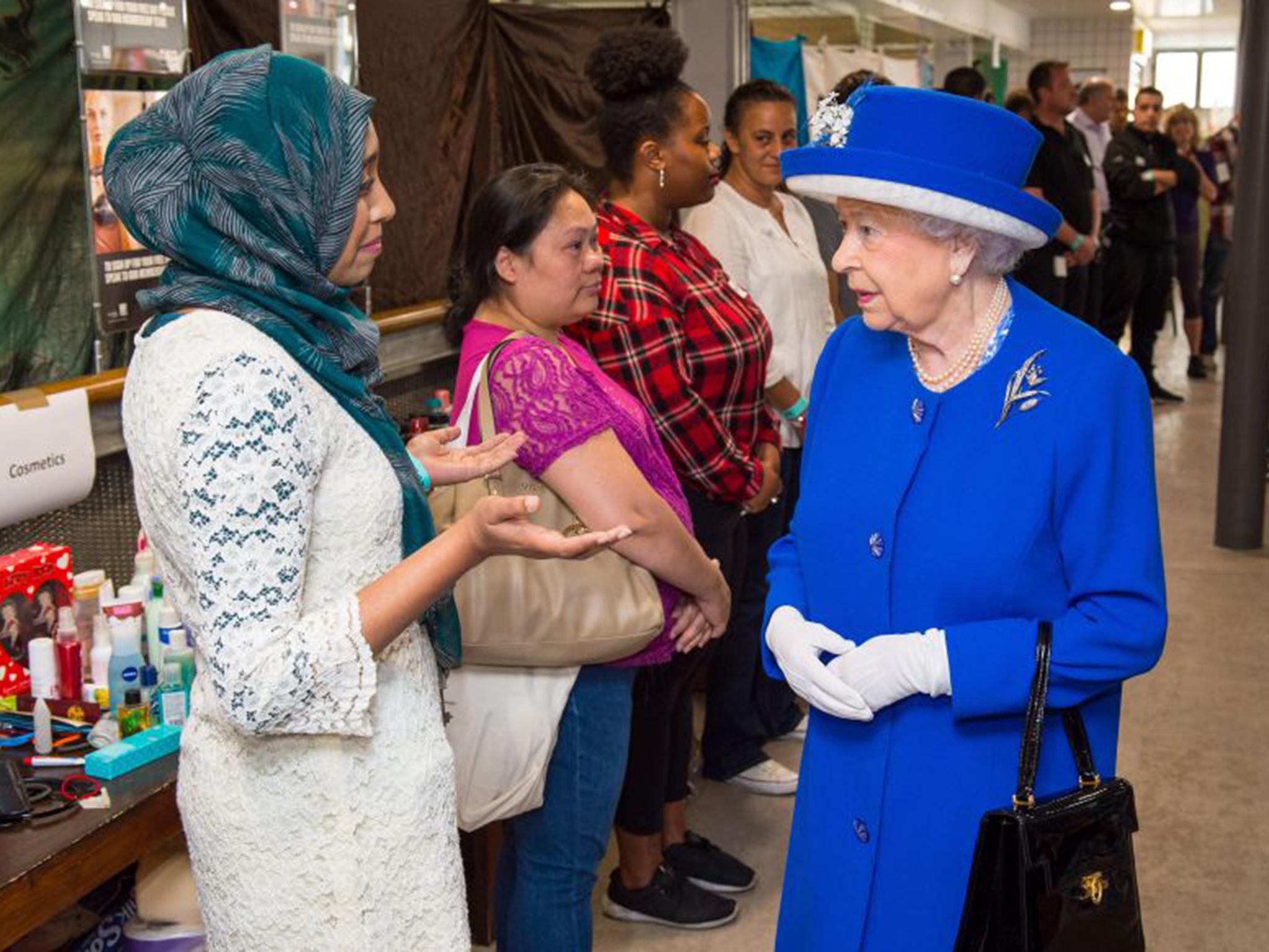 Queen Elizabeth II meets members of the community affected by the fire at Grenfell Tower in west London