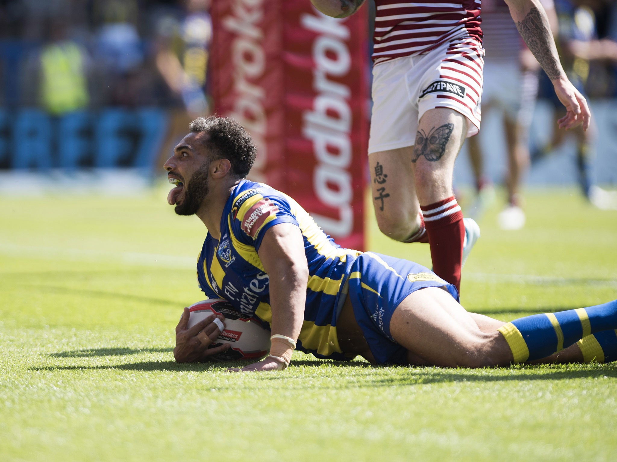 Ryan Atkins scores for Warrington