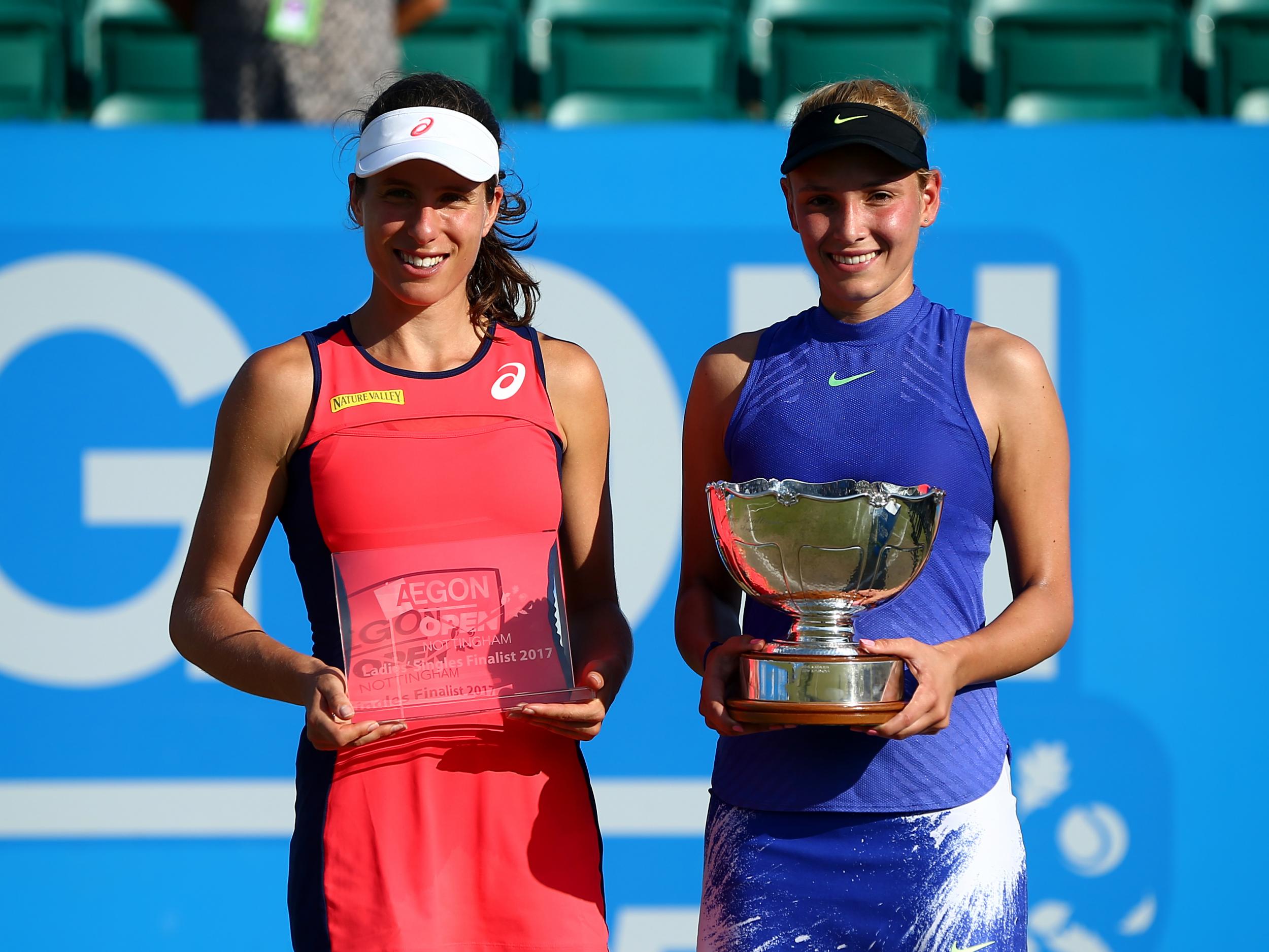 &#13;
Konta unexpectedly lost in the final of the Nottingham Open last week &#13;