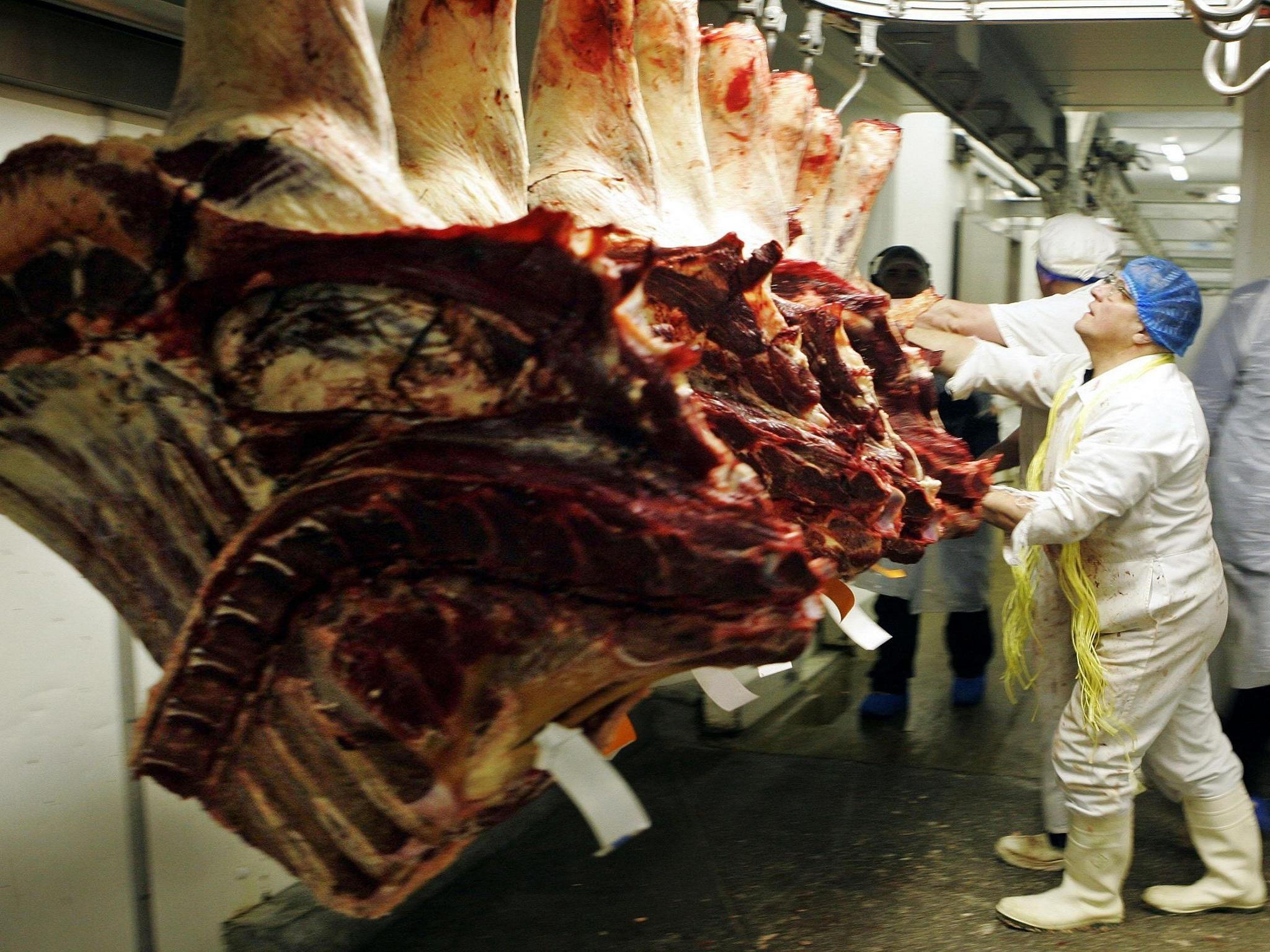 Unappealing: it’s hard to recruit Britons to work in environments such as abattoirs