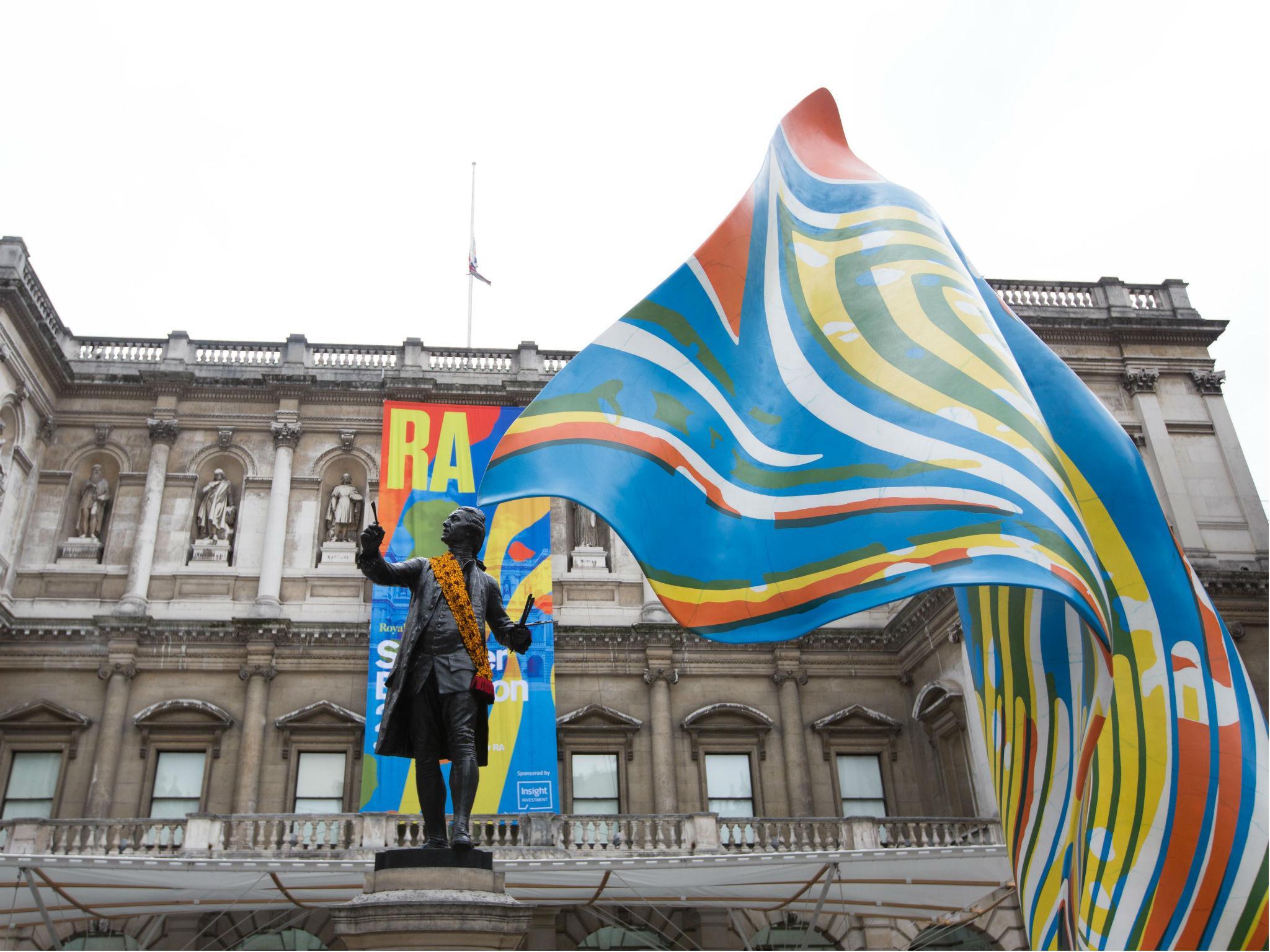 Yinka Shonibare’s ‘Wind Sculpture V1’ greets visitors at the RA Summer Exhibition 2017