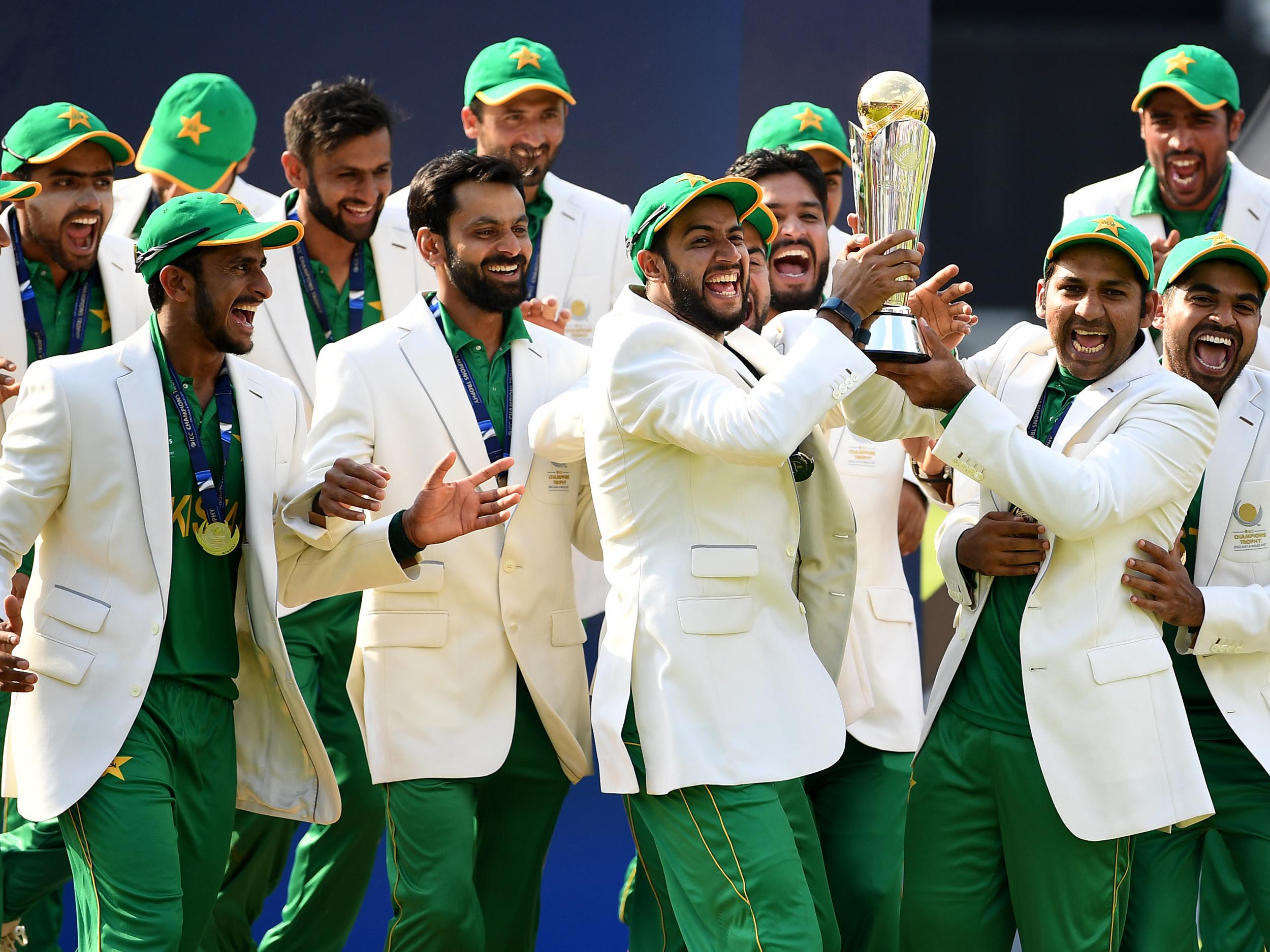 Pakistan's players stunned India in the final of the Champions Trophy