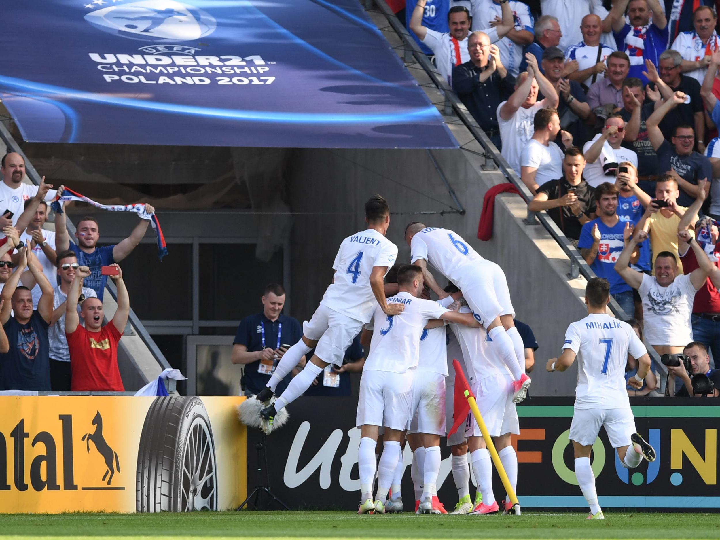 Slovakia took the lead against the young lions