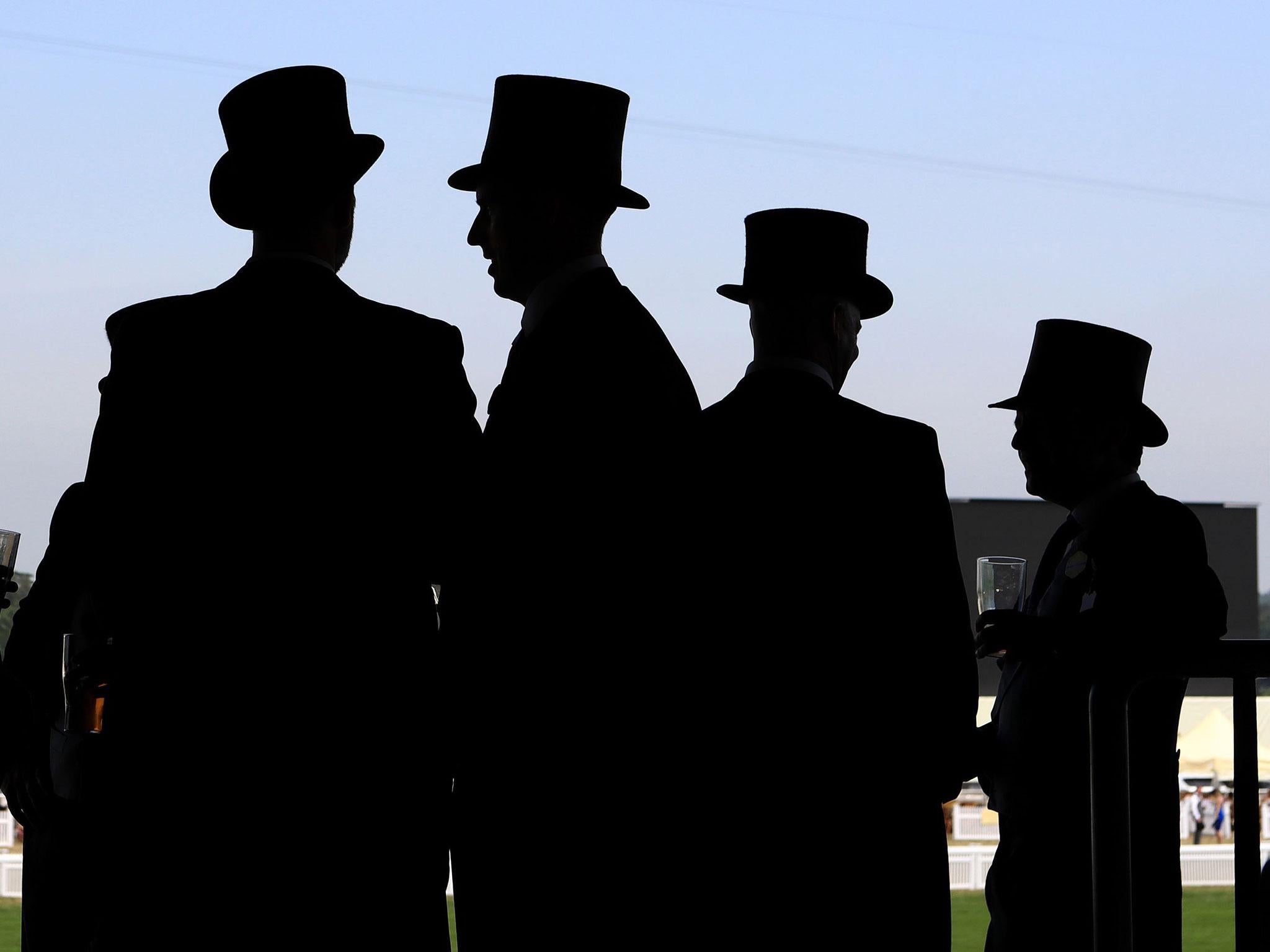 Wealthy spectators at Royal Ascot