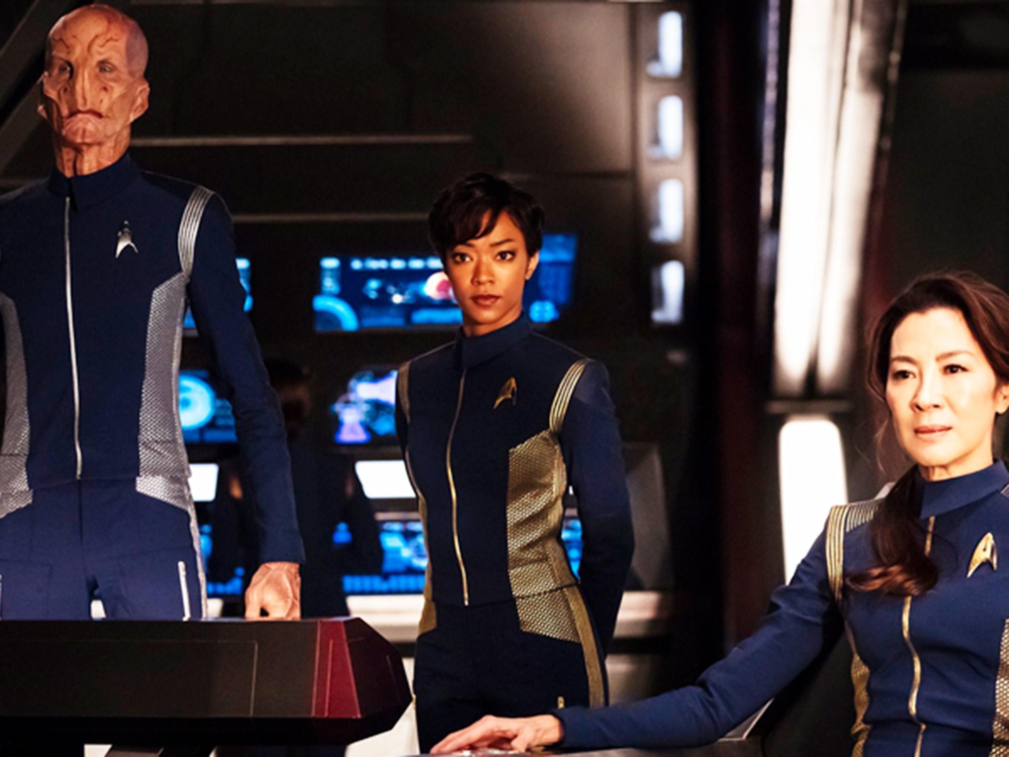 A scene from 'Star Trek: Discovery' with Martin-Green (centre)