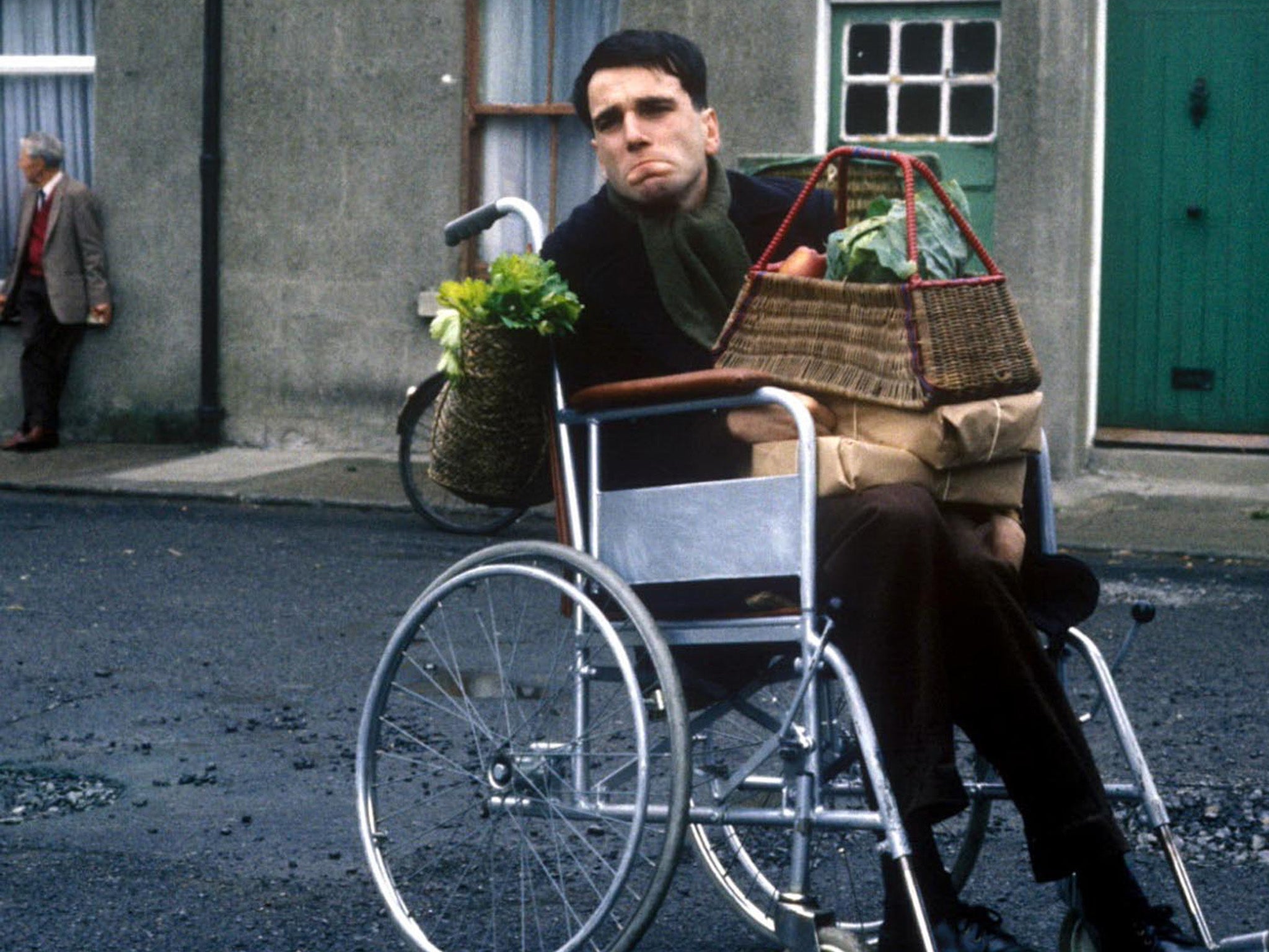 Day-Lewis in one of his most celebrated roles, as poet Christy Brown in ‘My Left Foot’, 1989 (Rex)