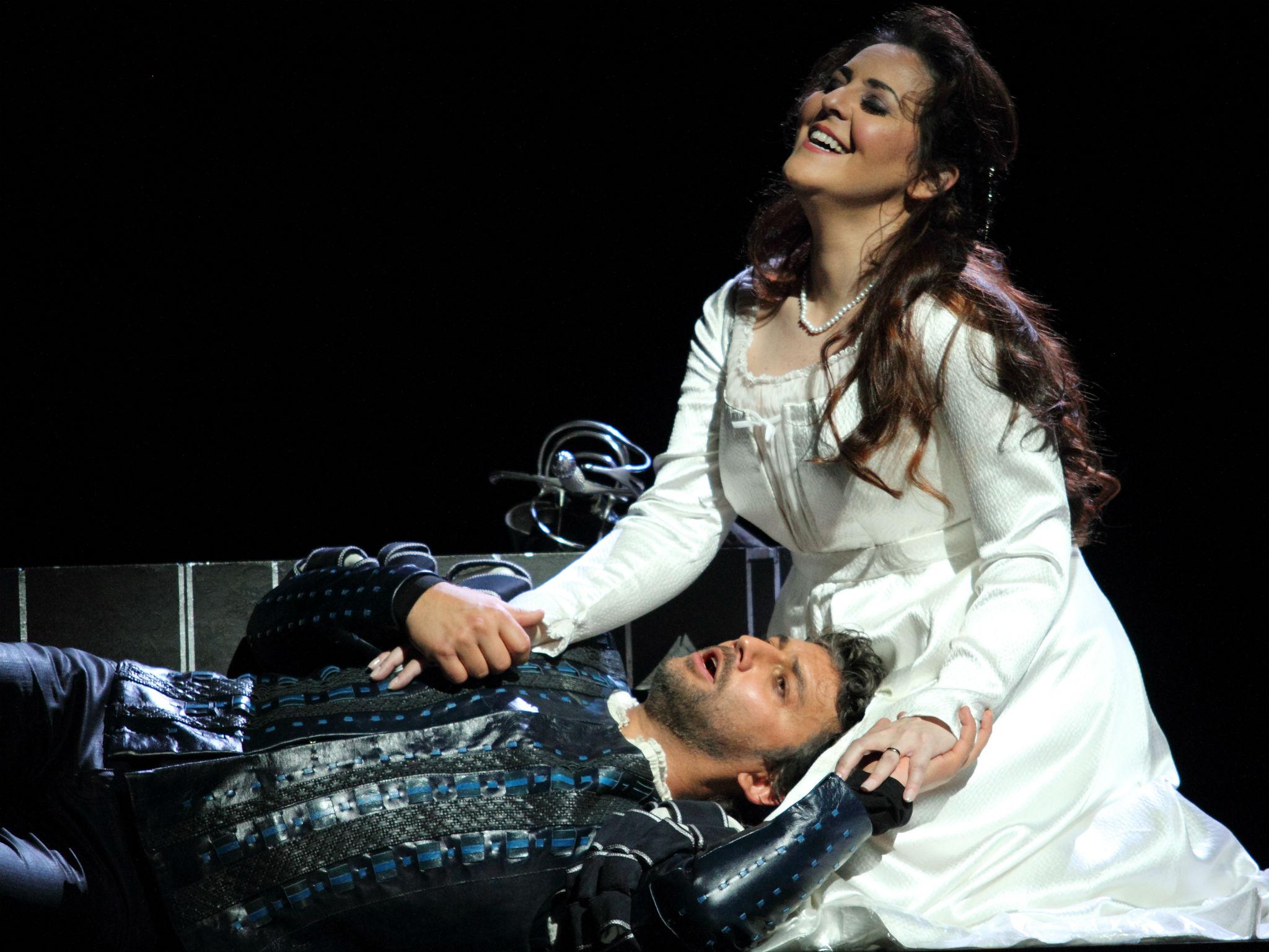 Jonas Kaufman as Otello and Maria Agresta as Desdemona in 'Otello' at the Royal Opera House