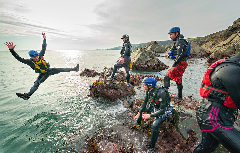 Try coasteering in Pembrokeshire