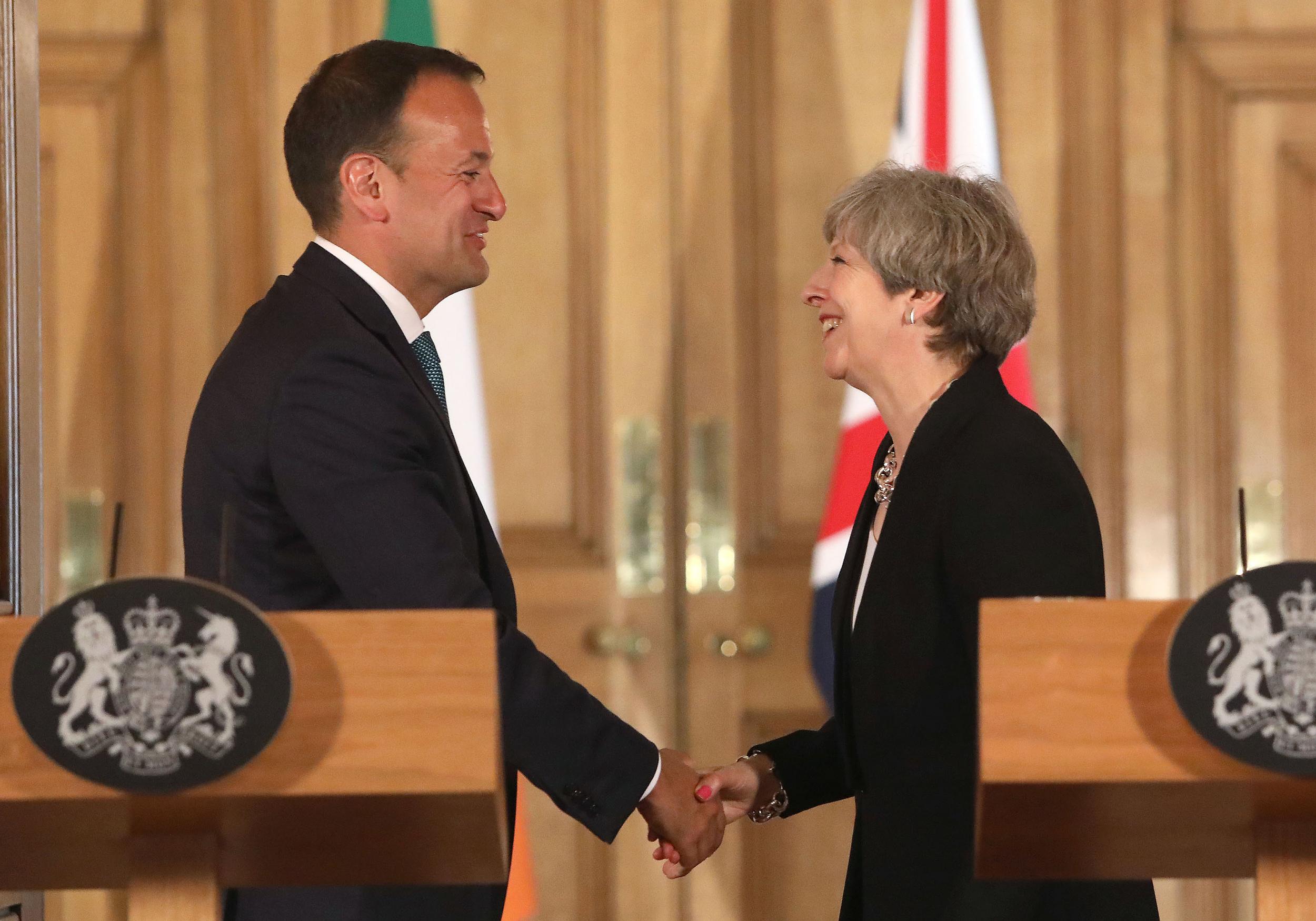 Leo Varadkar with Theresa May