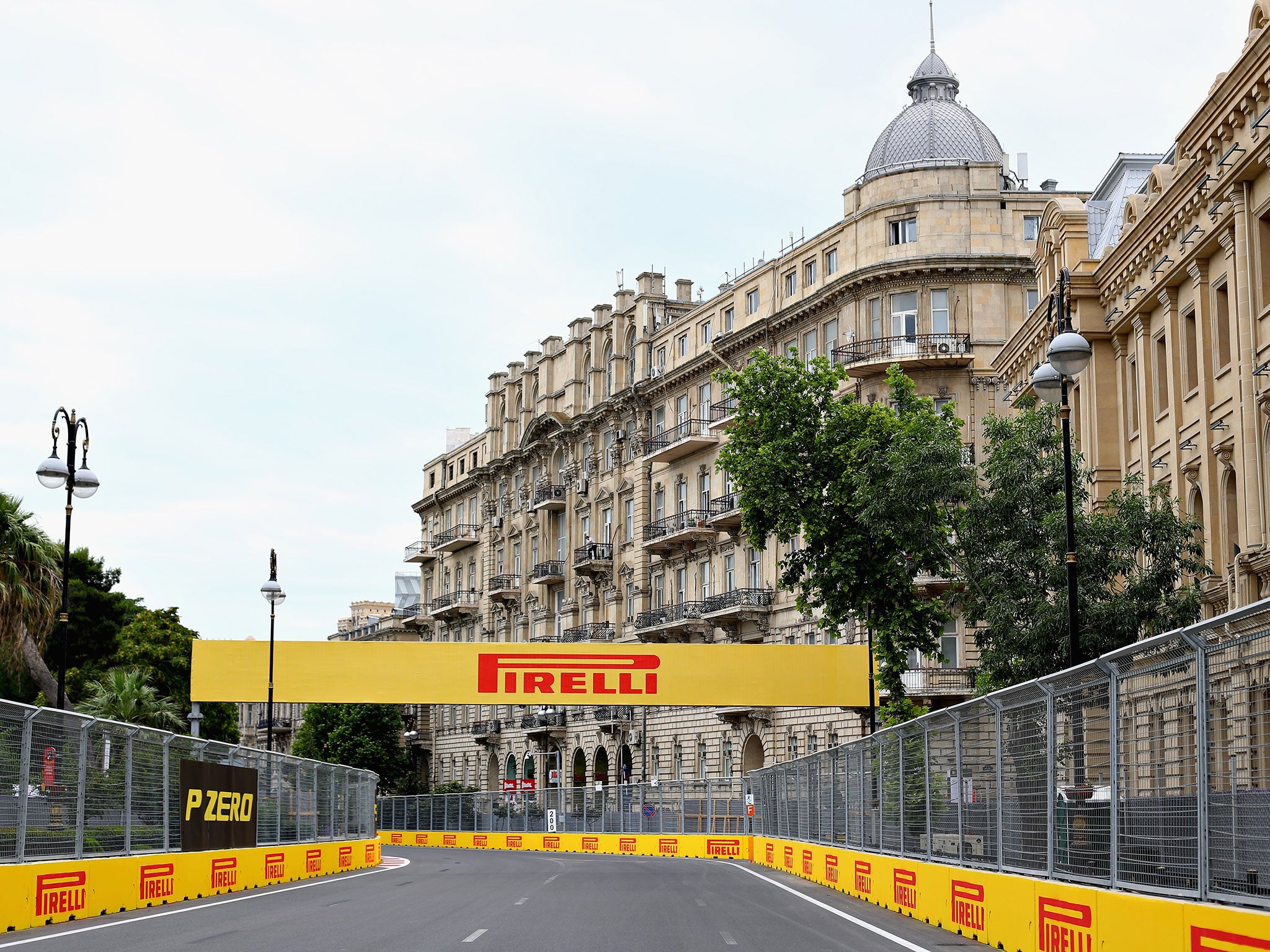 A general view of the circuit in Baku, Azerbaijan