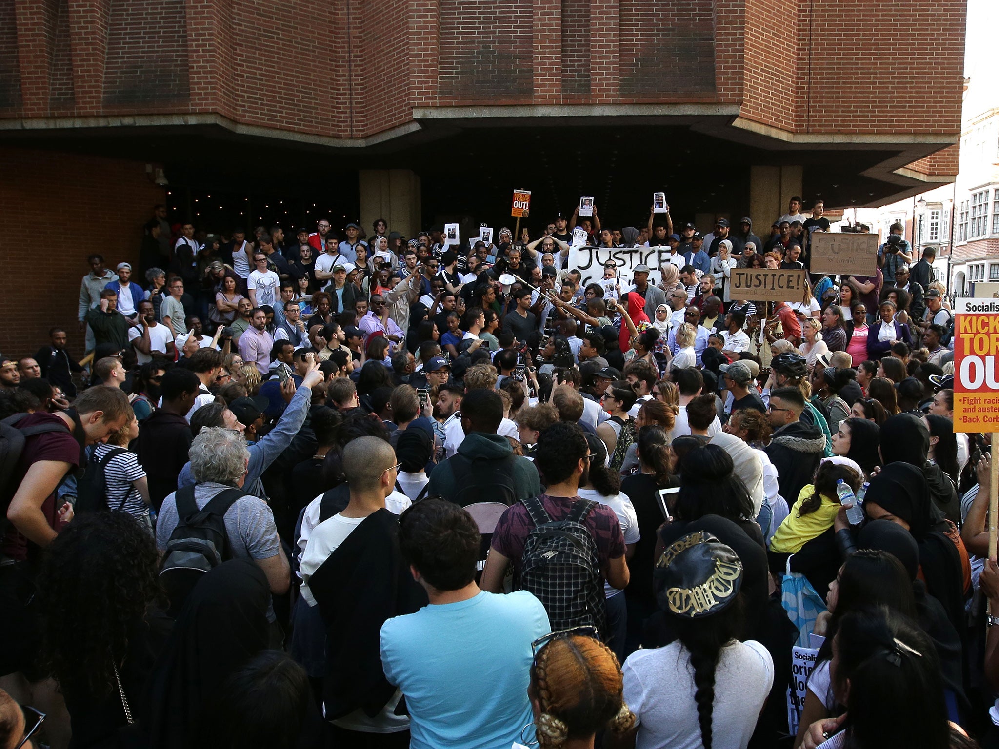 Protestors marched on the council in protest