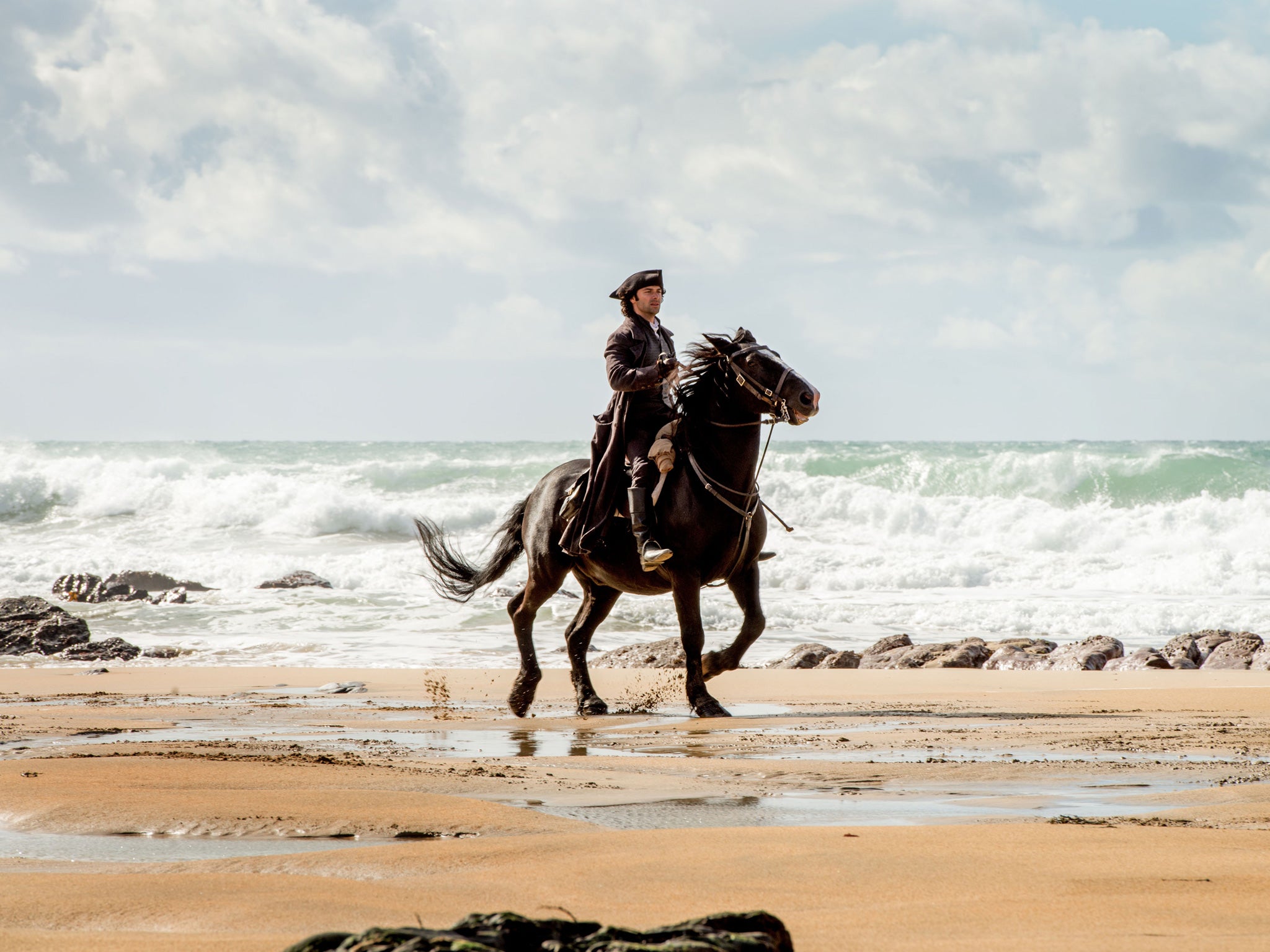 Aidan Turner as Ross Poldark. He said in one interview that he trained himself to 'enjoy' hunger pangs