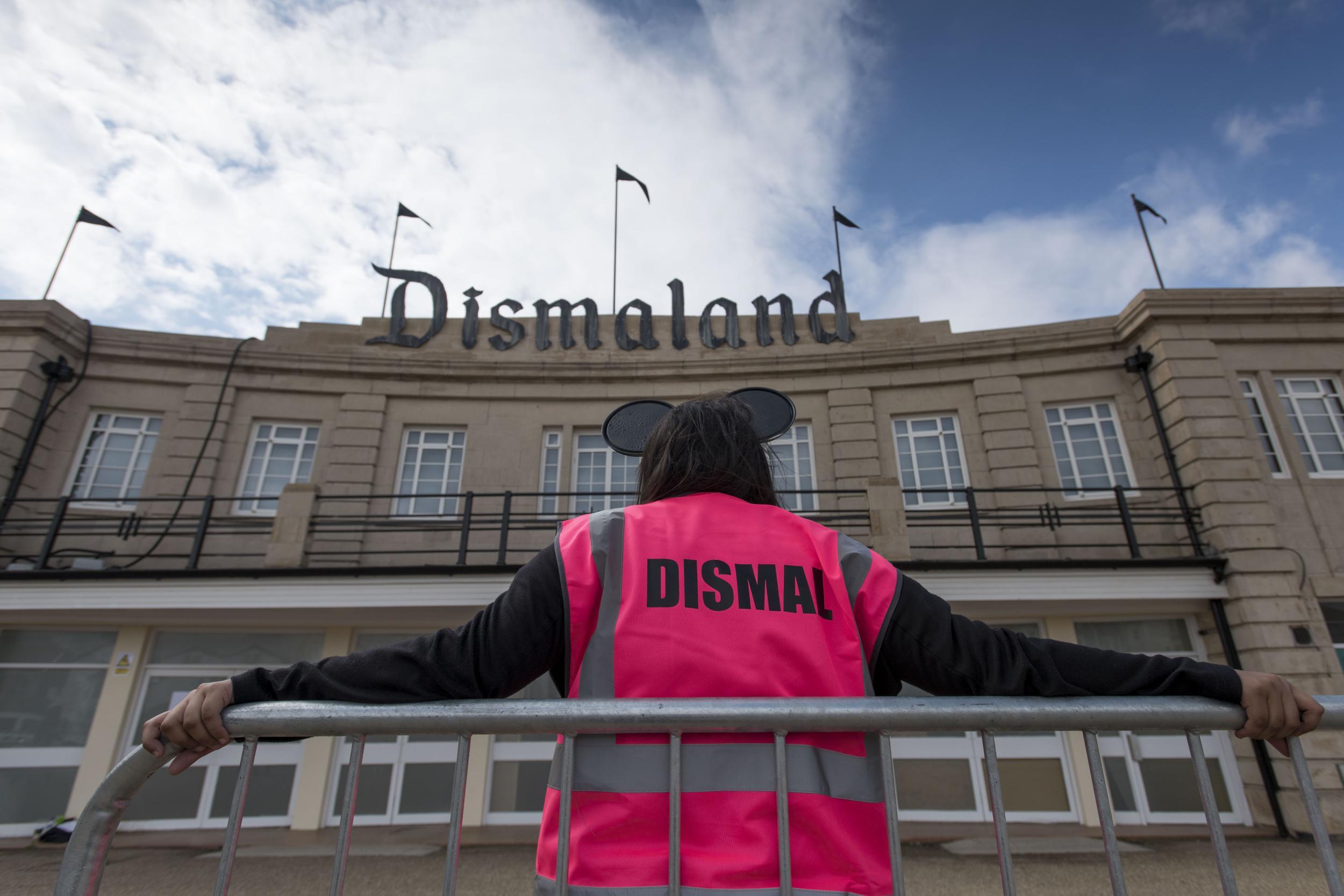 Banksy's "Dismaland," where Massive Attack was slated to play ( Matthew Horwood/Getty Images))