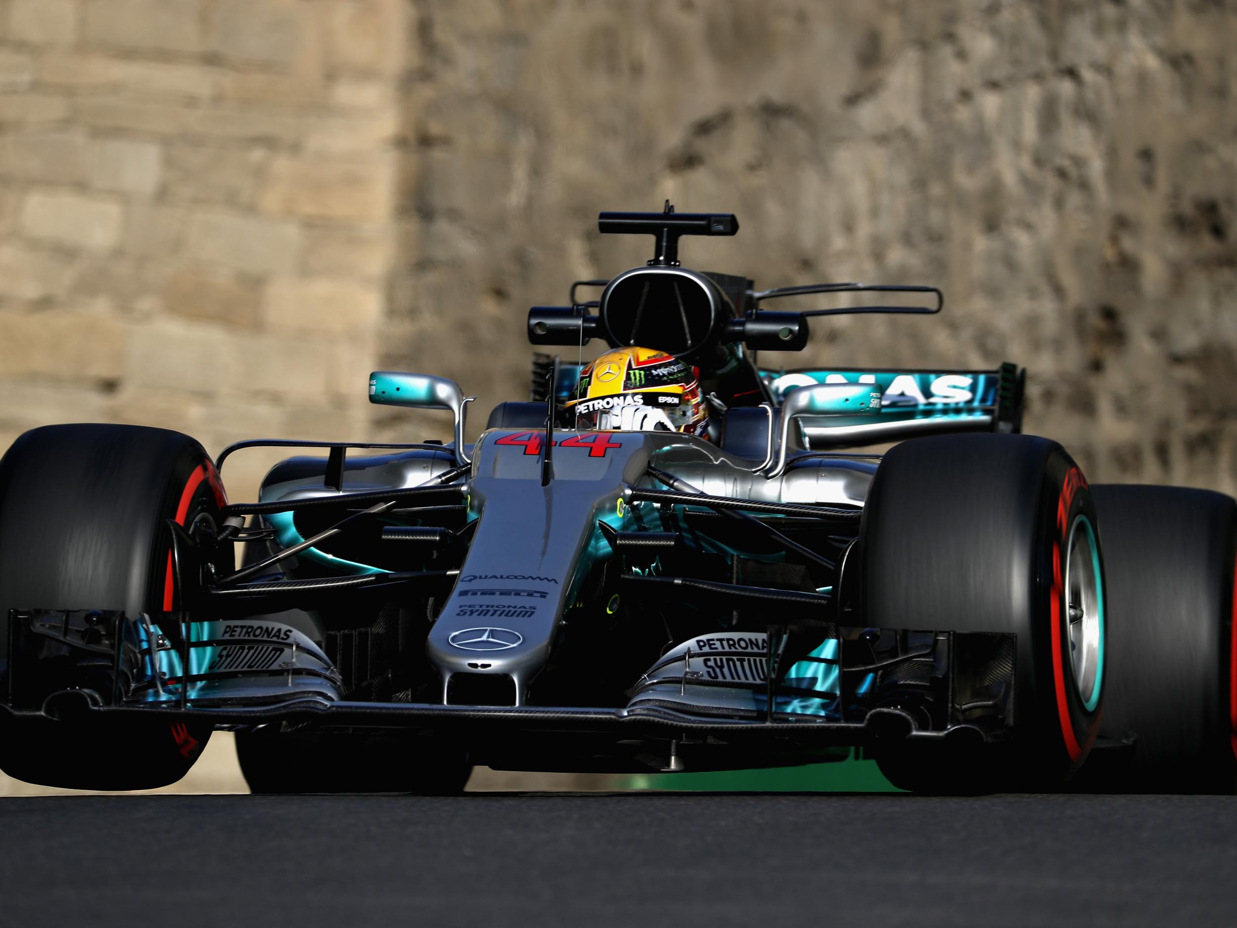 Hamilton found it tough going in Baku