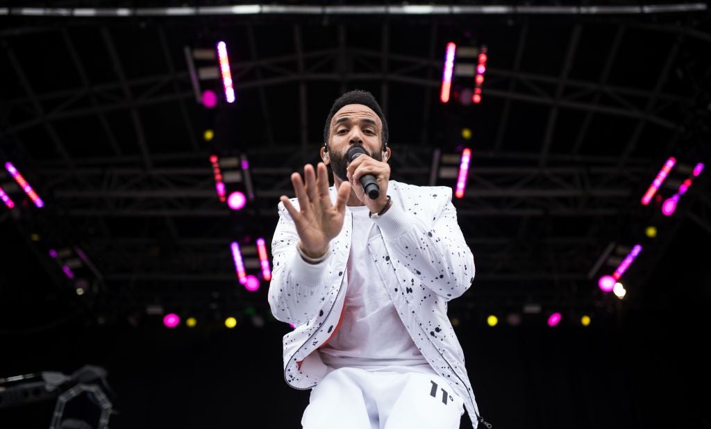 Craig David performs on the Pyramid Stage at the Glastonbury Festival, 24 June 2017