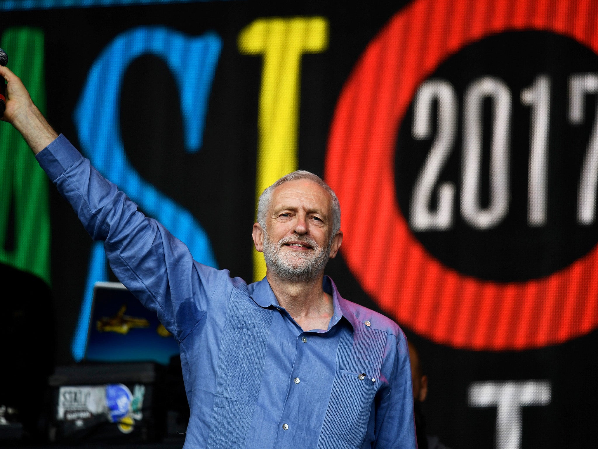 Outstanding in his field: Jez gave the pumped-up festival crowd what they wanted