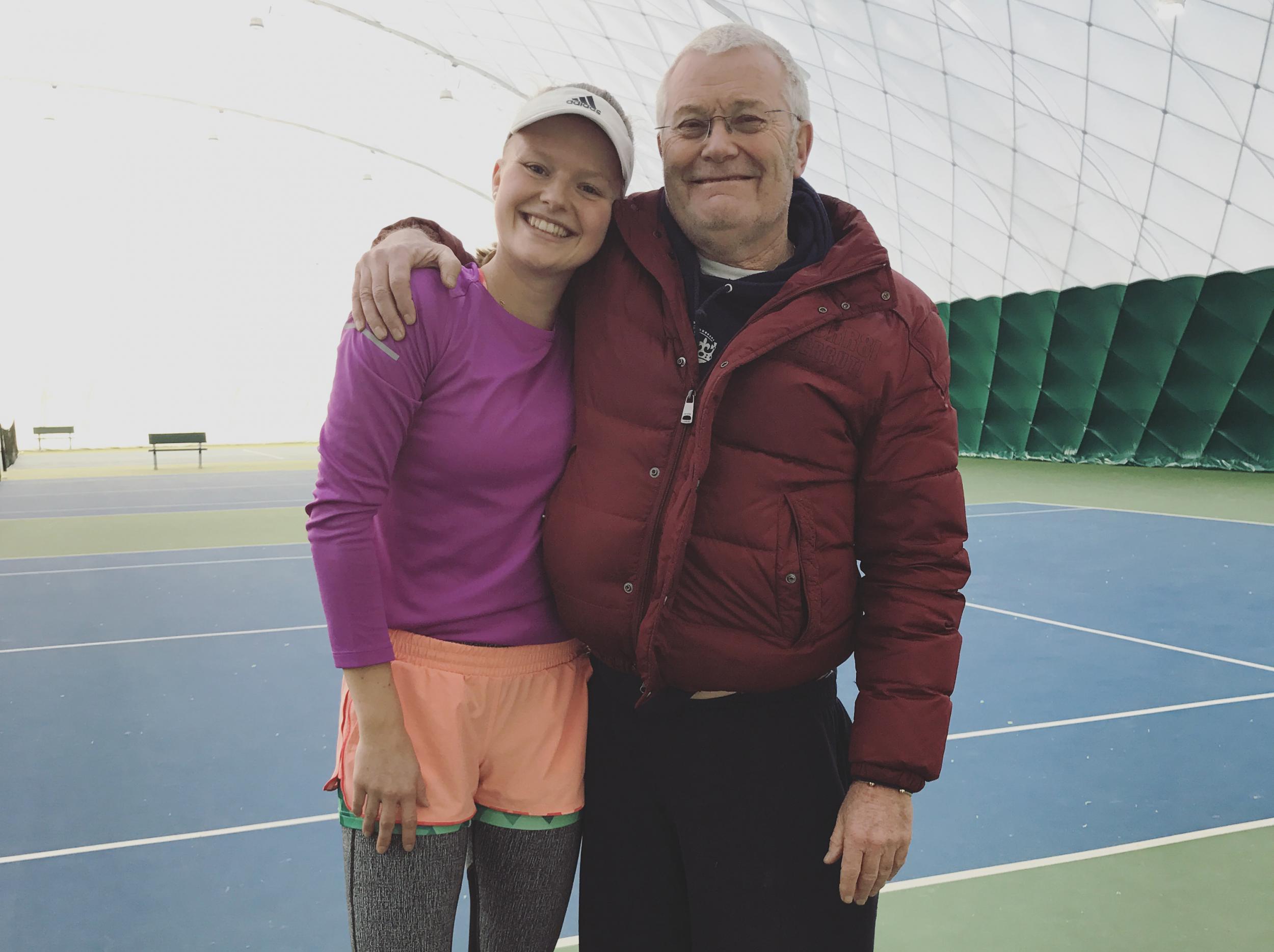 Dart with her coach, Alan Jones