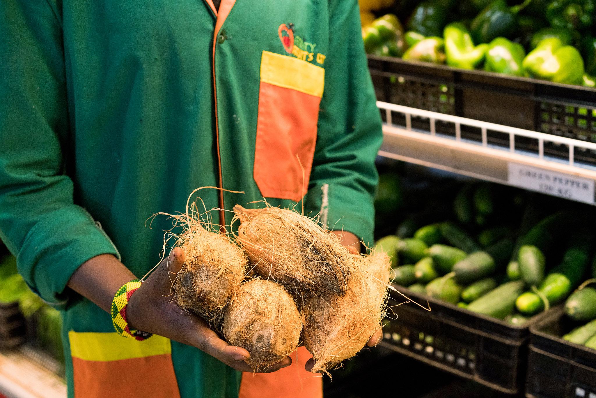 Coconuts are a key ingredient to making kuku paka for all versions of the classic dish