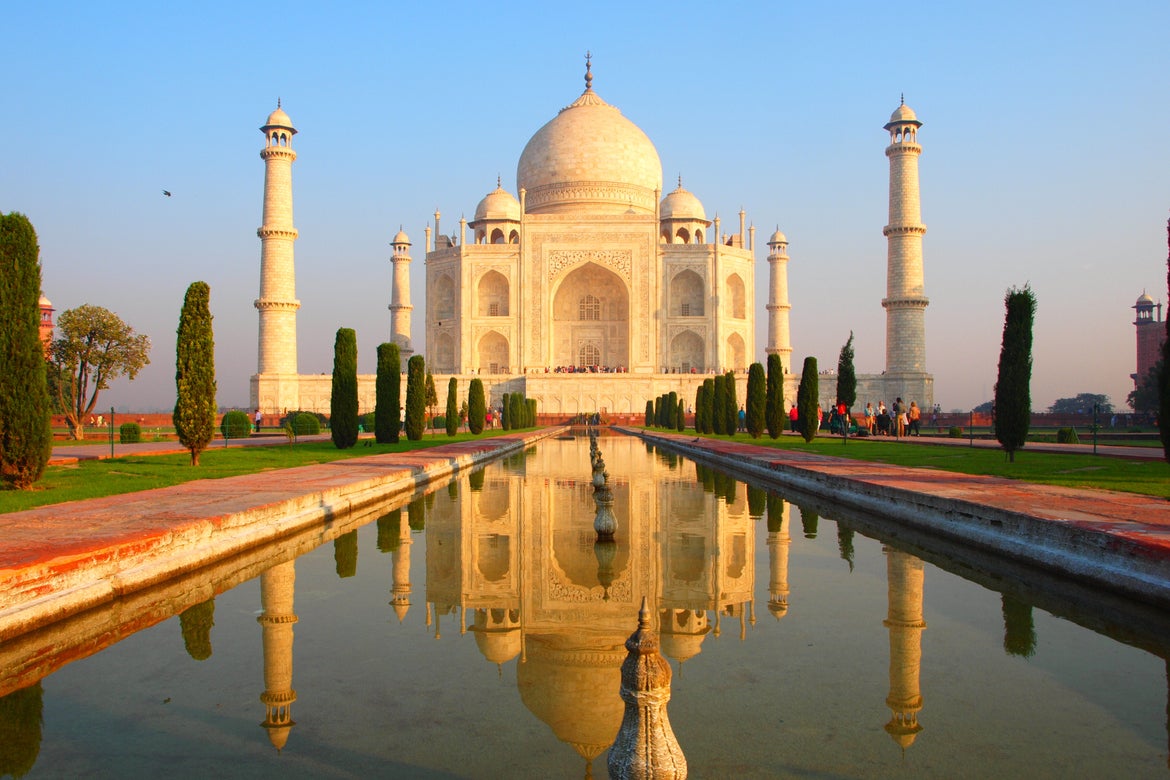 The Taj Mahal's facade has been damaged by pollution