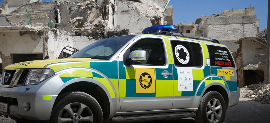 The 100 ambulances are supposed to make up for a shortage in rebel emergency vehicles in Idlib province after dozens were destroyed during the fall of Aleppo last year