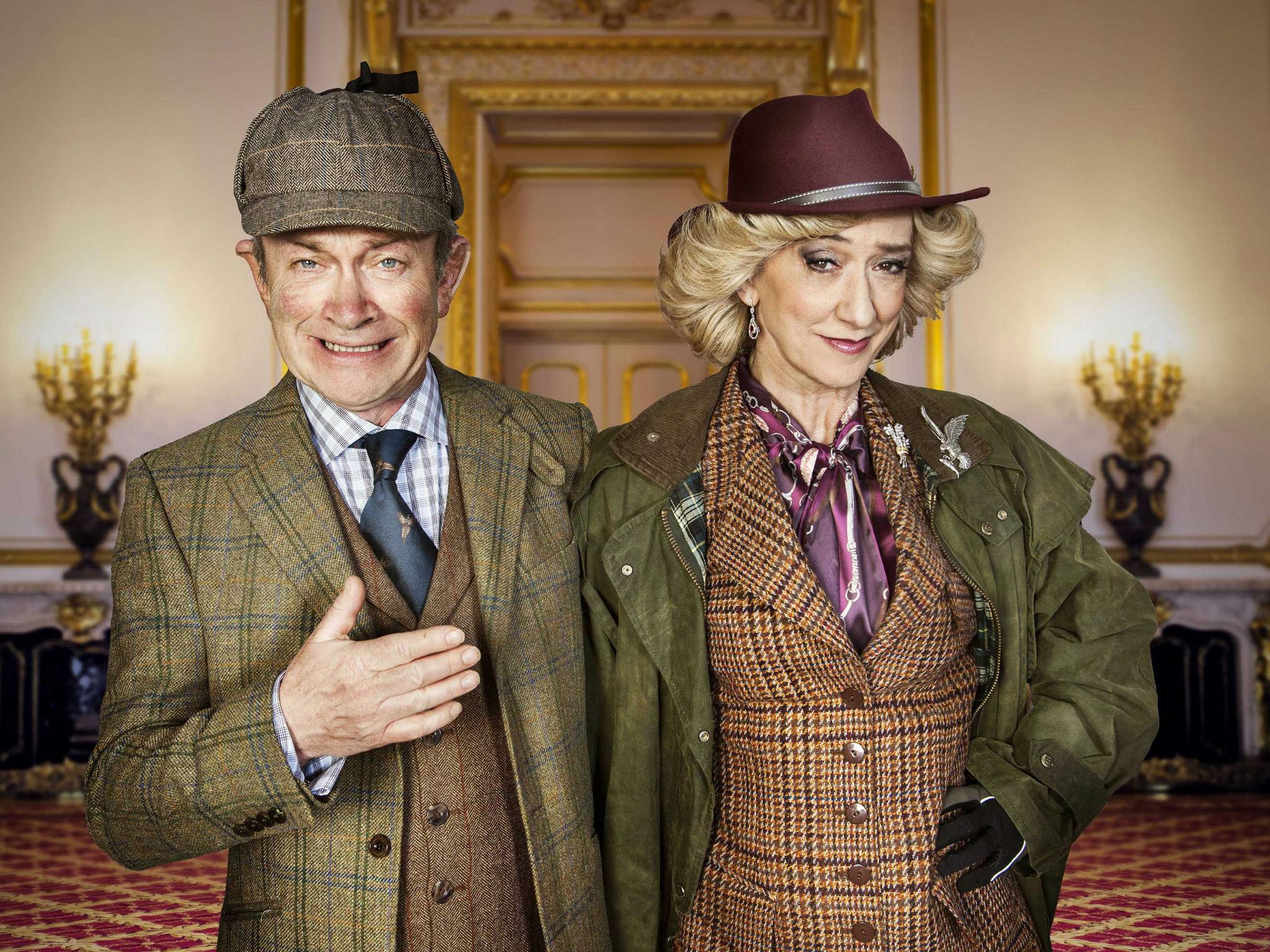 
Enfield as Prince Charles and Gwynne as Camilla in The Windsors' 