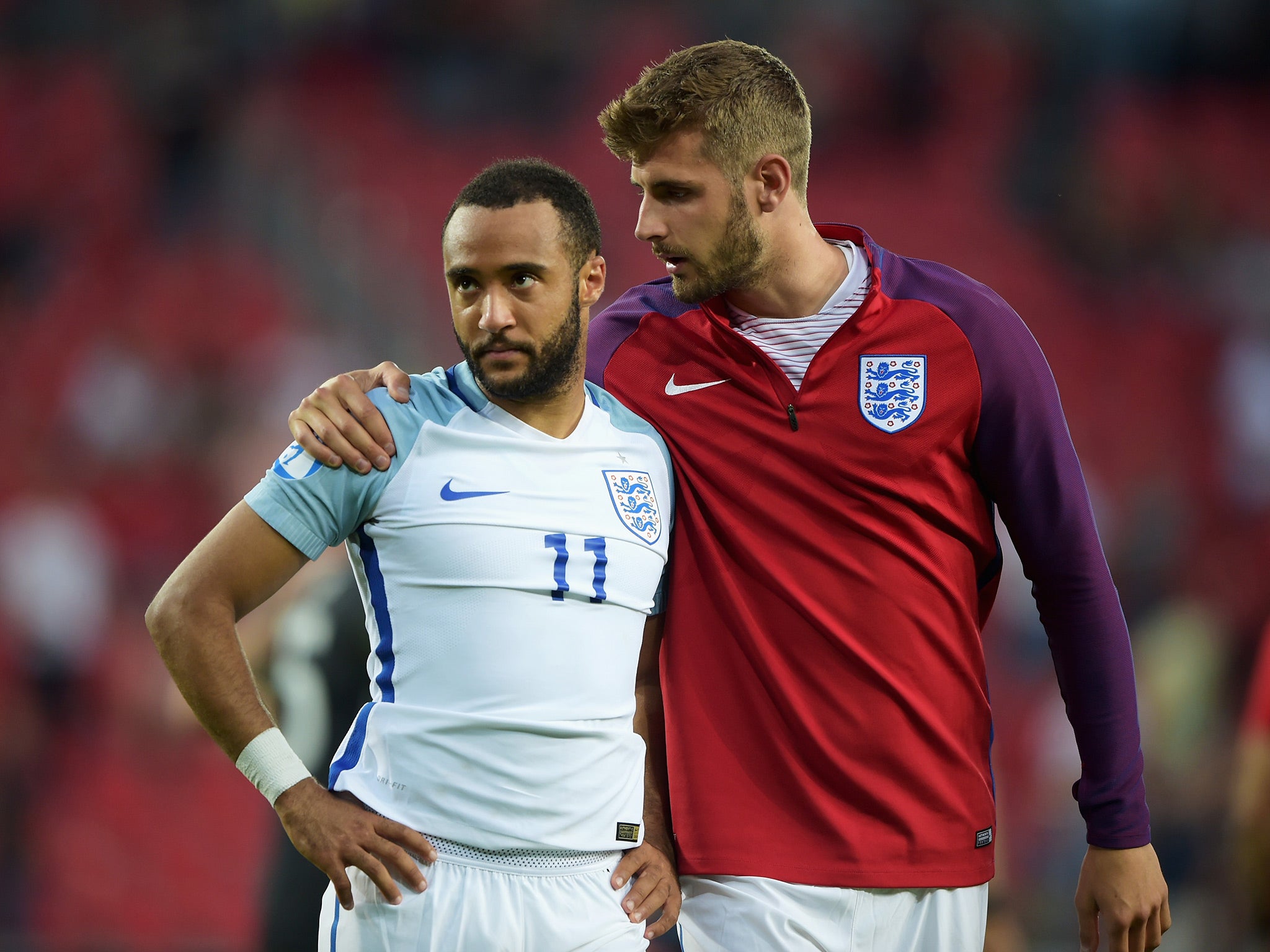 Nathan Redmond's critical kick was saved to end England's participation in Poland