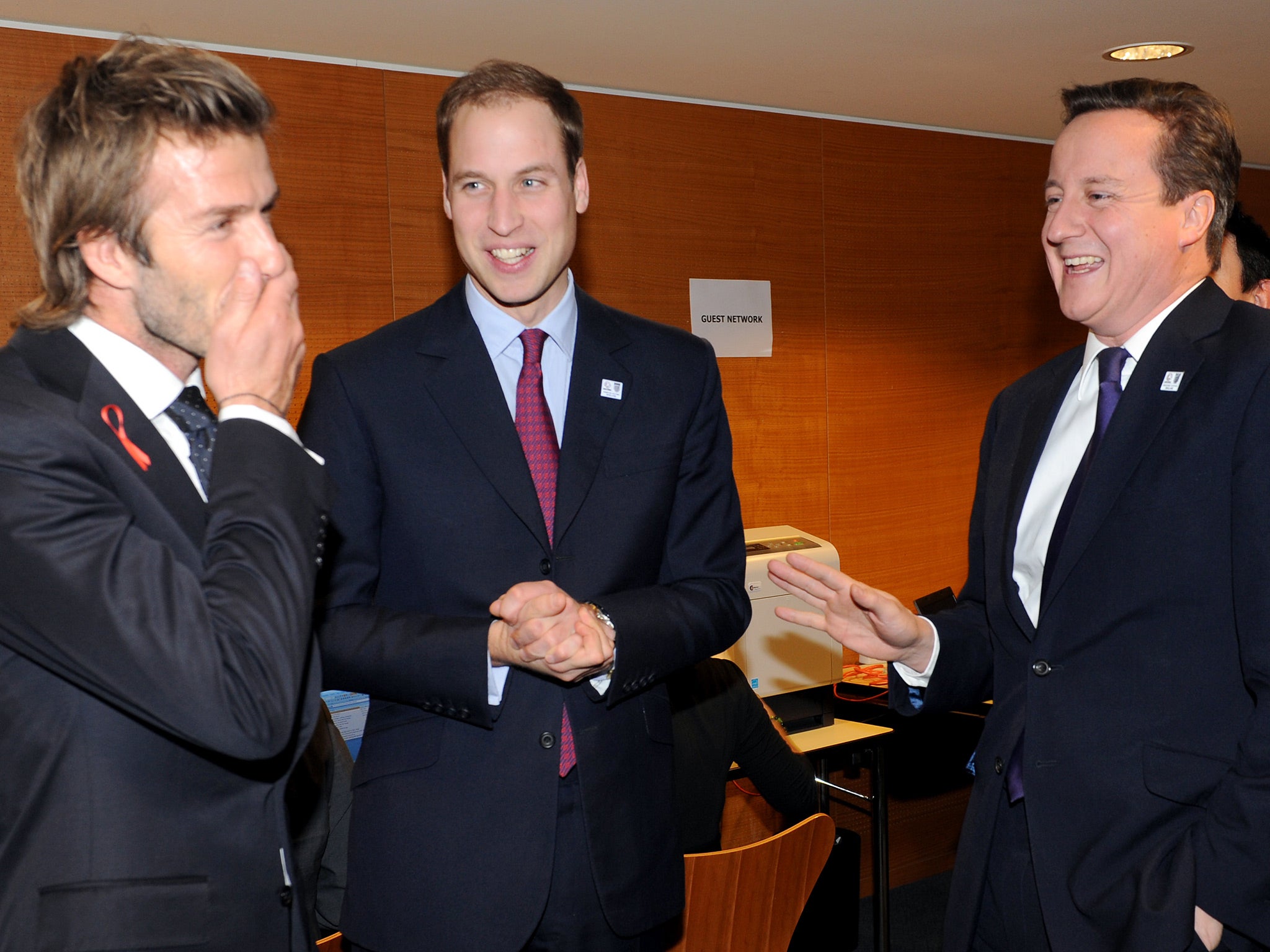 David Beckham, Prince William and David Cameron fronted England 2018's lobbying party