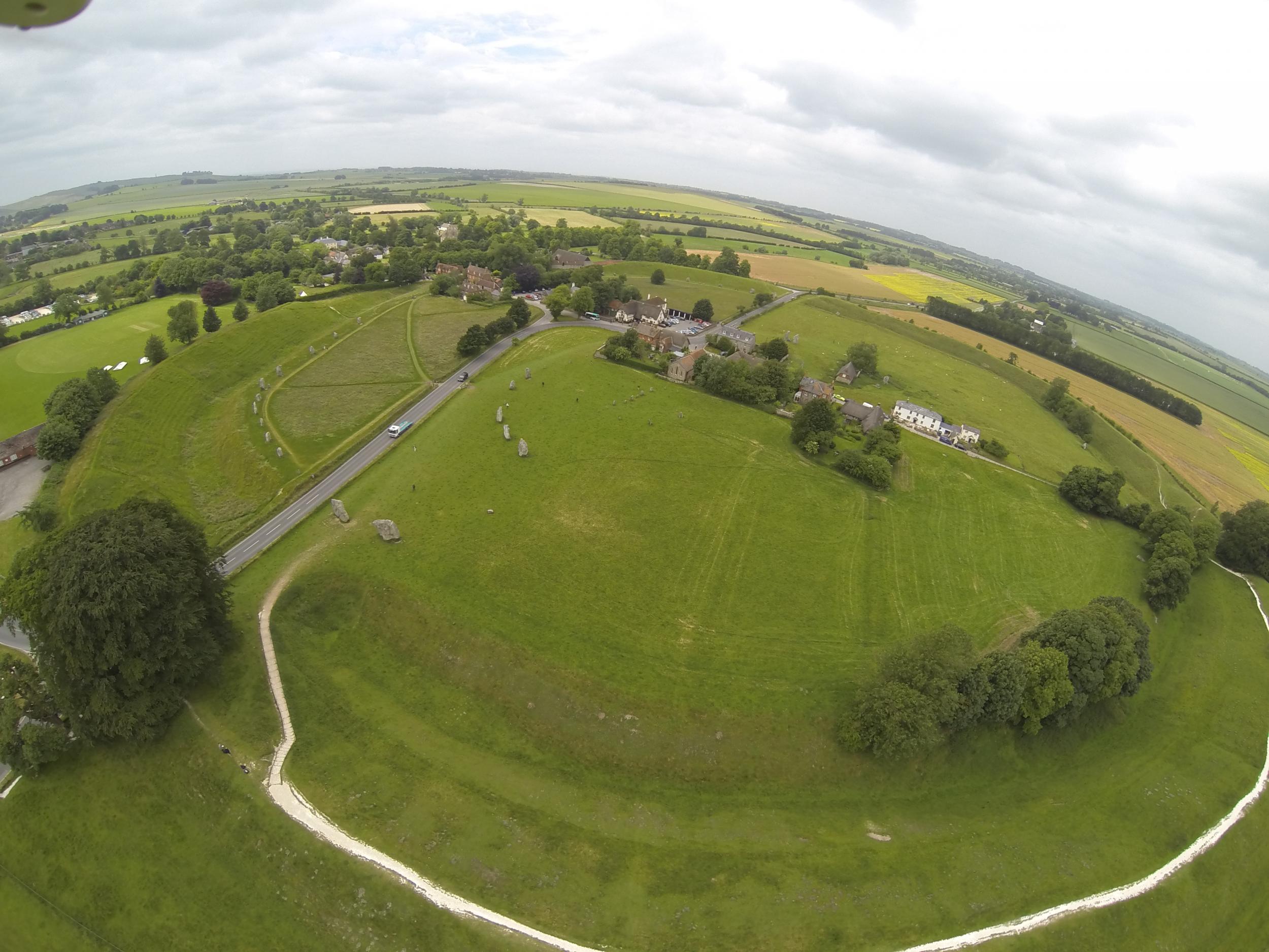 The exact area where the archaeologists have found the prehistoric 'stone square' and timber building