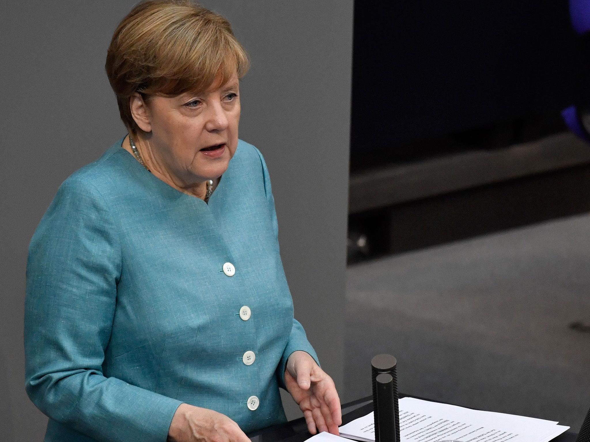 The German Chancellor stressed in a speech to the German parliament the EU stands fully behind its commitment to the Paris climate change agreement