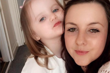 Paige Sweeney spent more than two years taking her daughter Evie-Rose to dermatologists trying to find a cure for her skin condition (Facebook: Paige Sweeney)