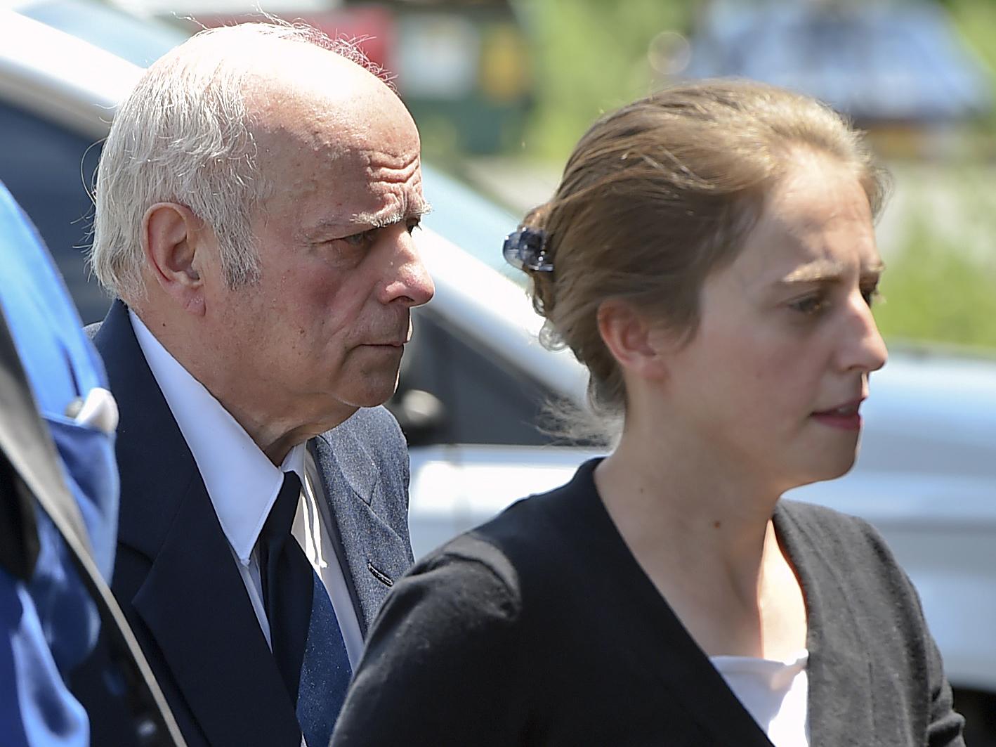 The Reverend Rowland Foster arrives for an arraignment hearing at the courtroom of District Justice Ann Young in South Heidelberg Township, Pennsylvania