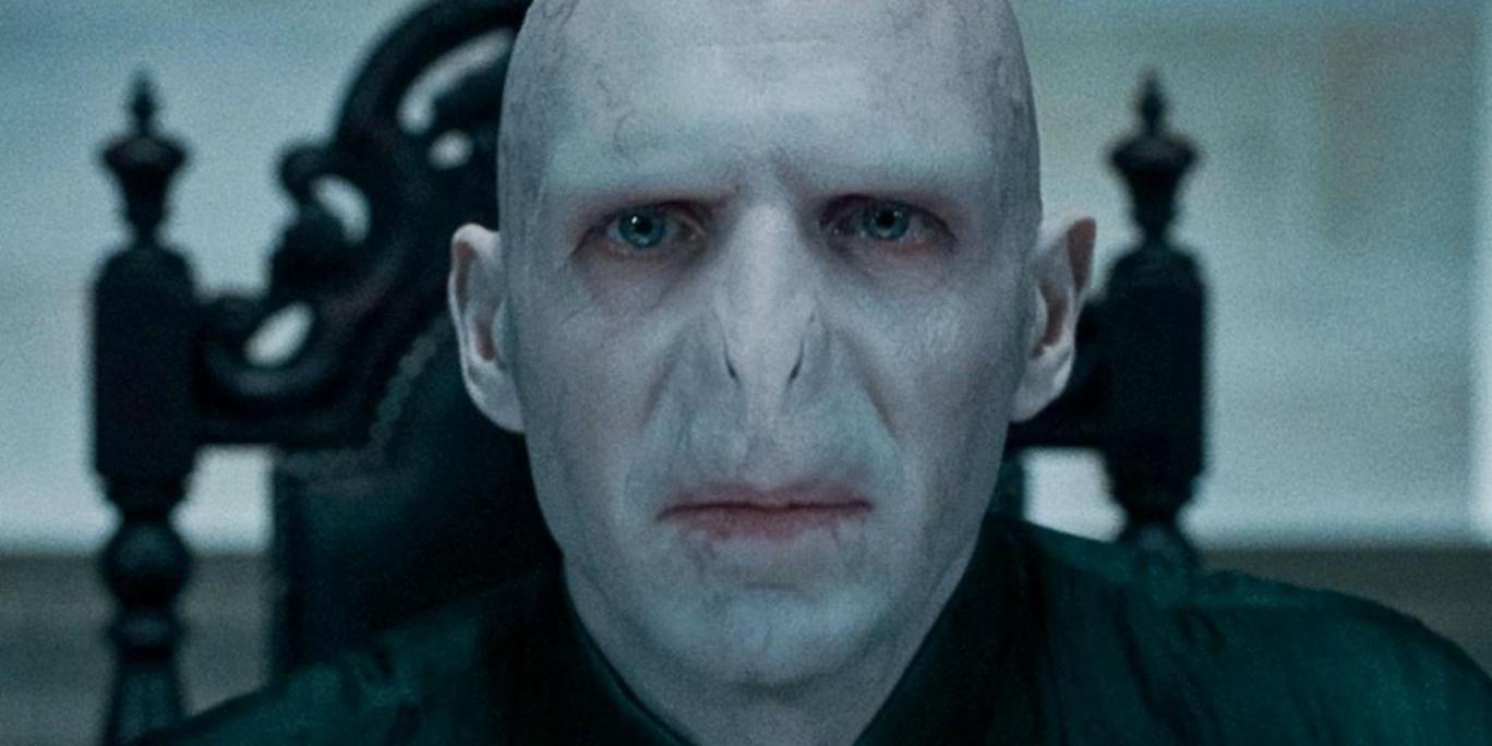 Newsom has drawn a comparison between Stephen Miller and Lord Voldemort (pictured) - both of whom are bald
