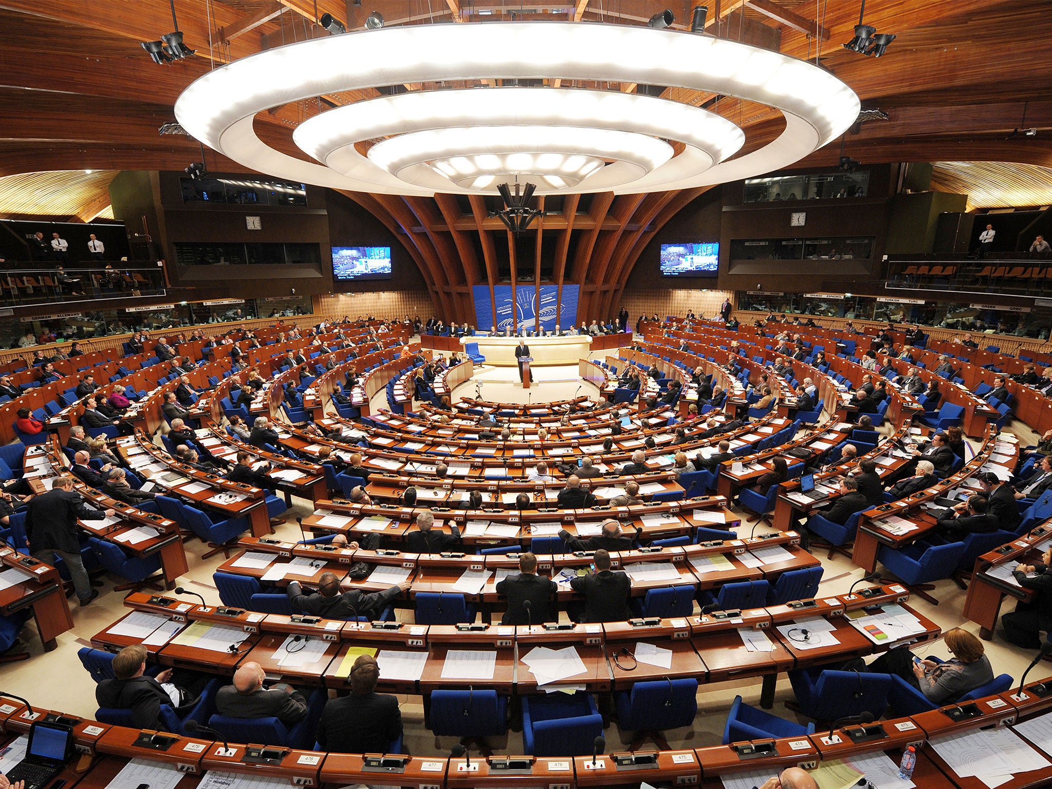 The Council of Europe parliamentary assembly in Strasbourg