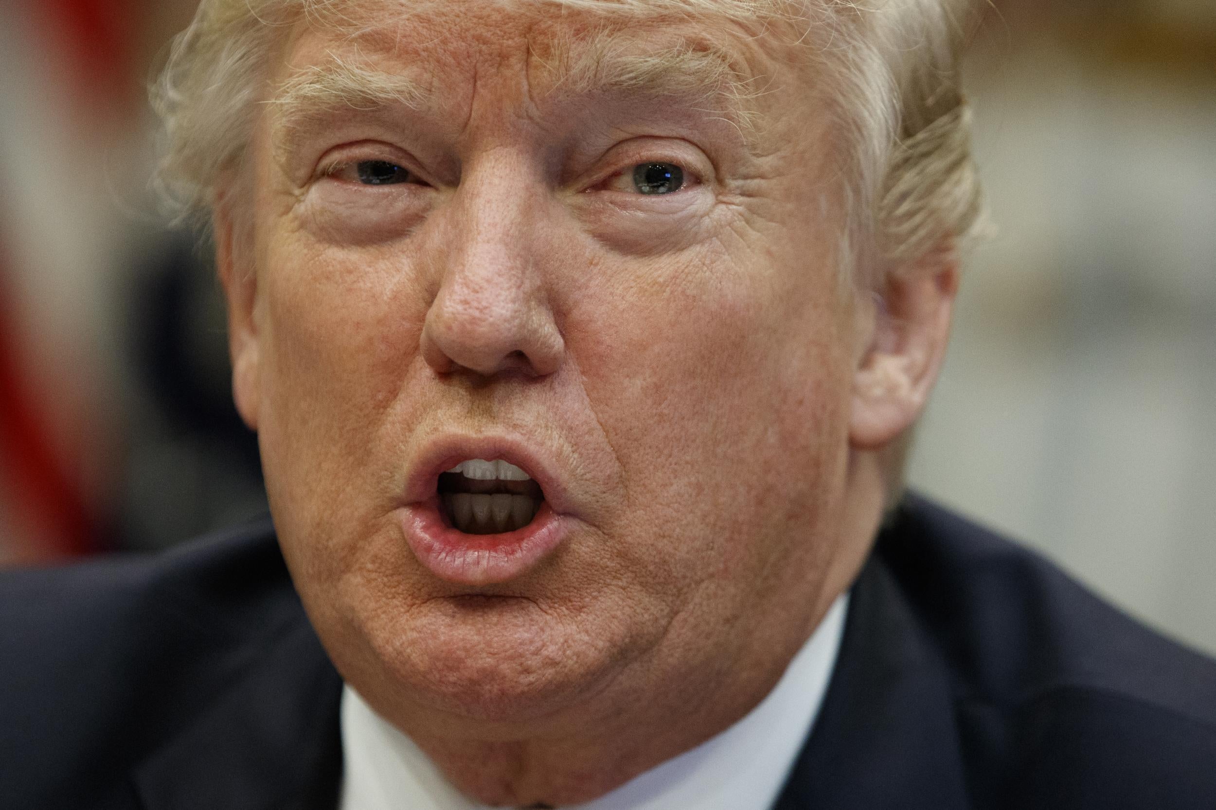 President Donald Trump speaks during an energy roundtable