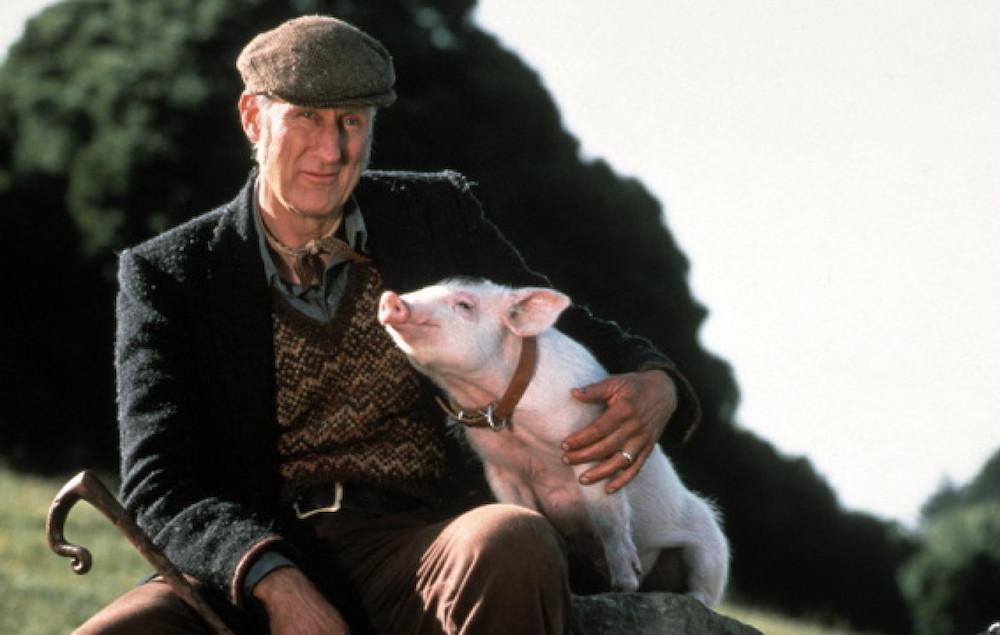 James Cromwell (left) in the film Babe