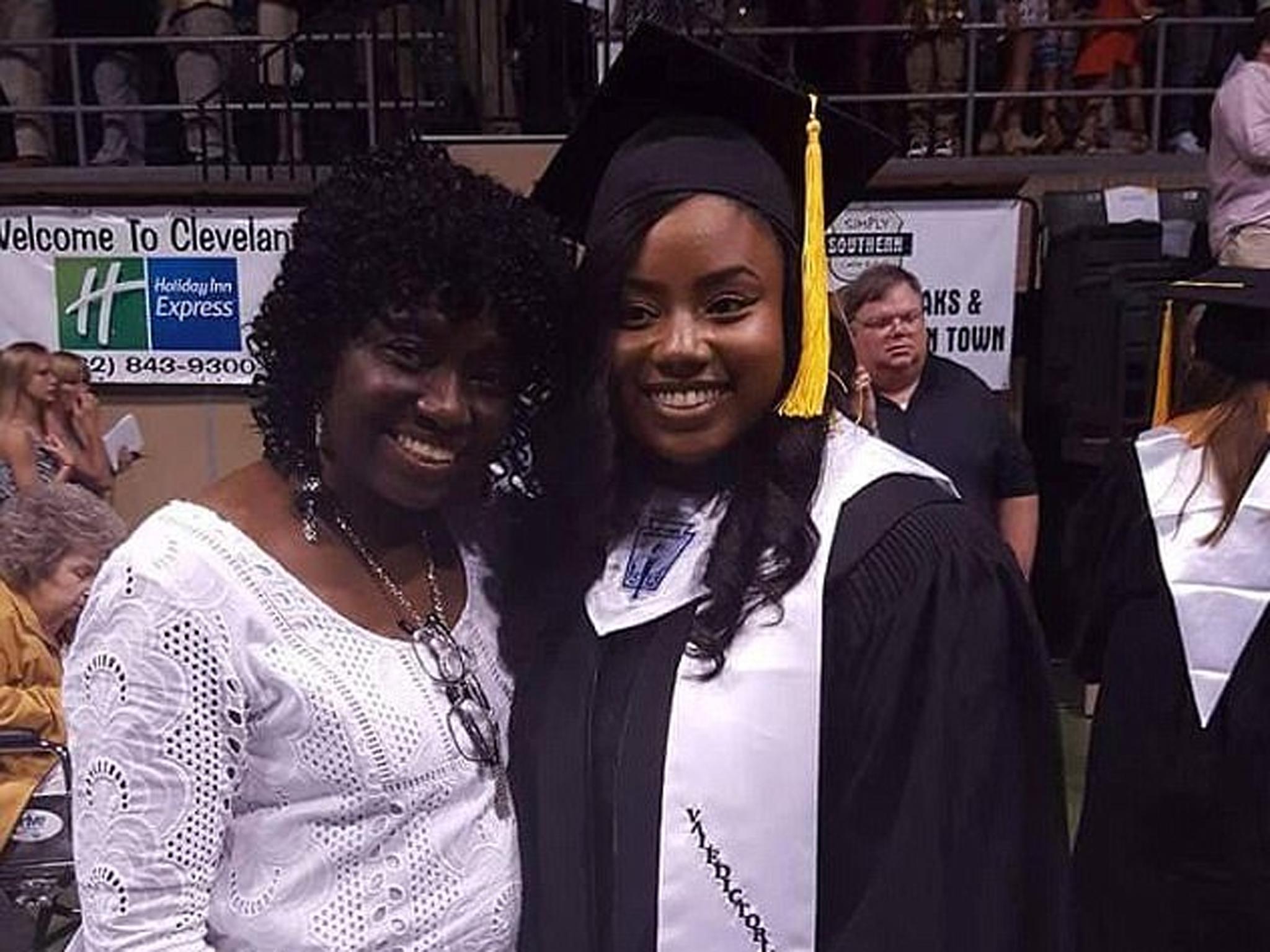 Sherry Shepard (left) has filed a lawsuit against the Cleveland School District after her daughter Jasmine was denied the sole title of valedictorian