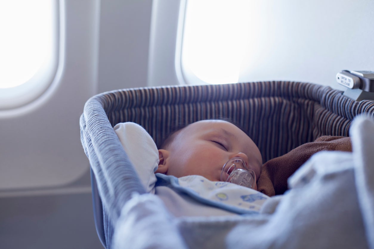 The baby was born before the plane could make an emergency landing