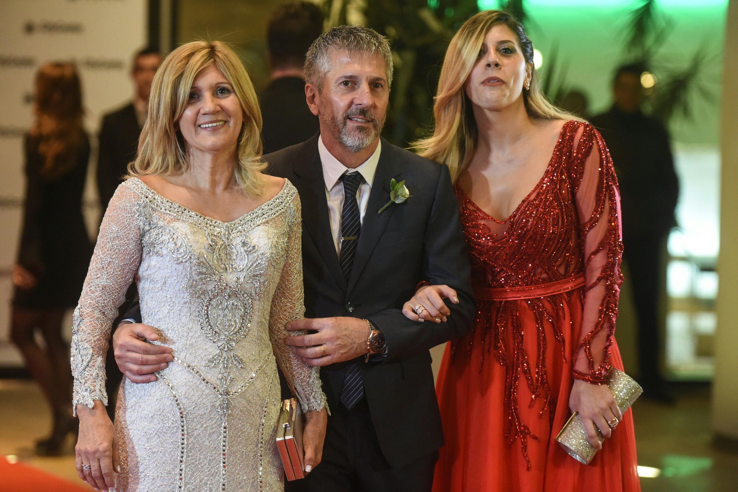 Messi's mum Celia, left, wore an eyebrow-raising outfit