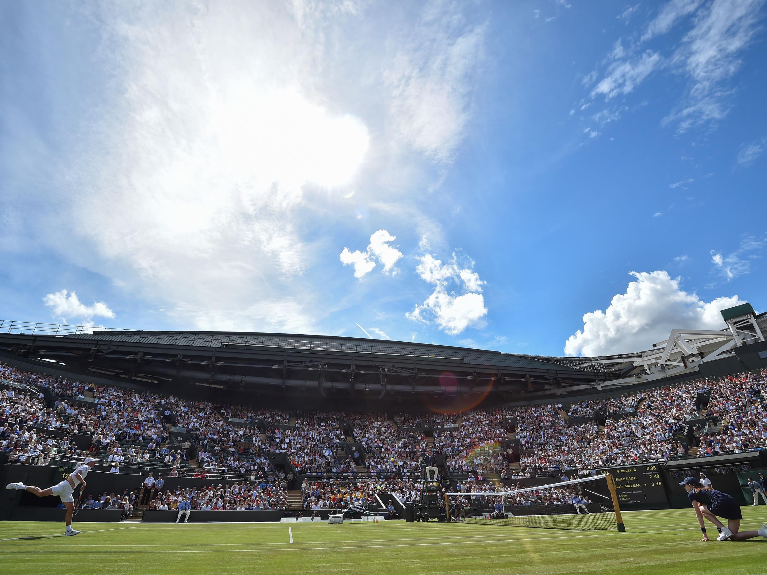 Nadal is in action on court 1