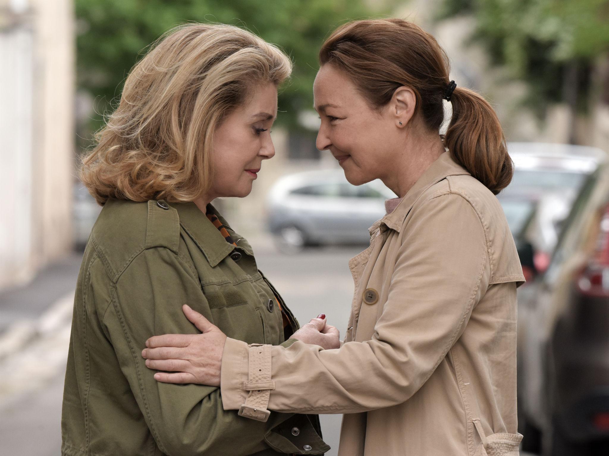 Deneuve (right) as Béatrice with Catherine Frot (left) as Claire strike up a close relationship in 'The Midwife'