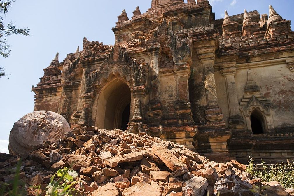 Many of Bagan's temples have suffered earthquake damage