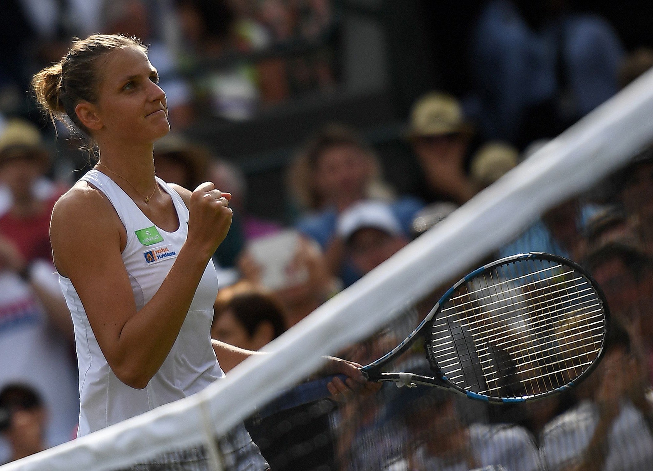 Pliskova won in straight sets on No 1 Court