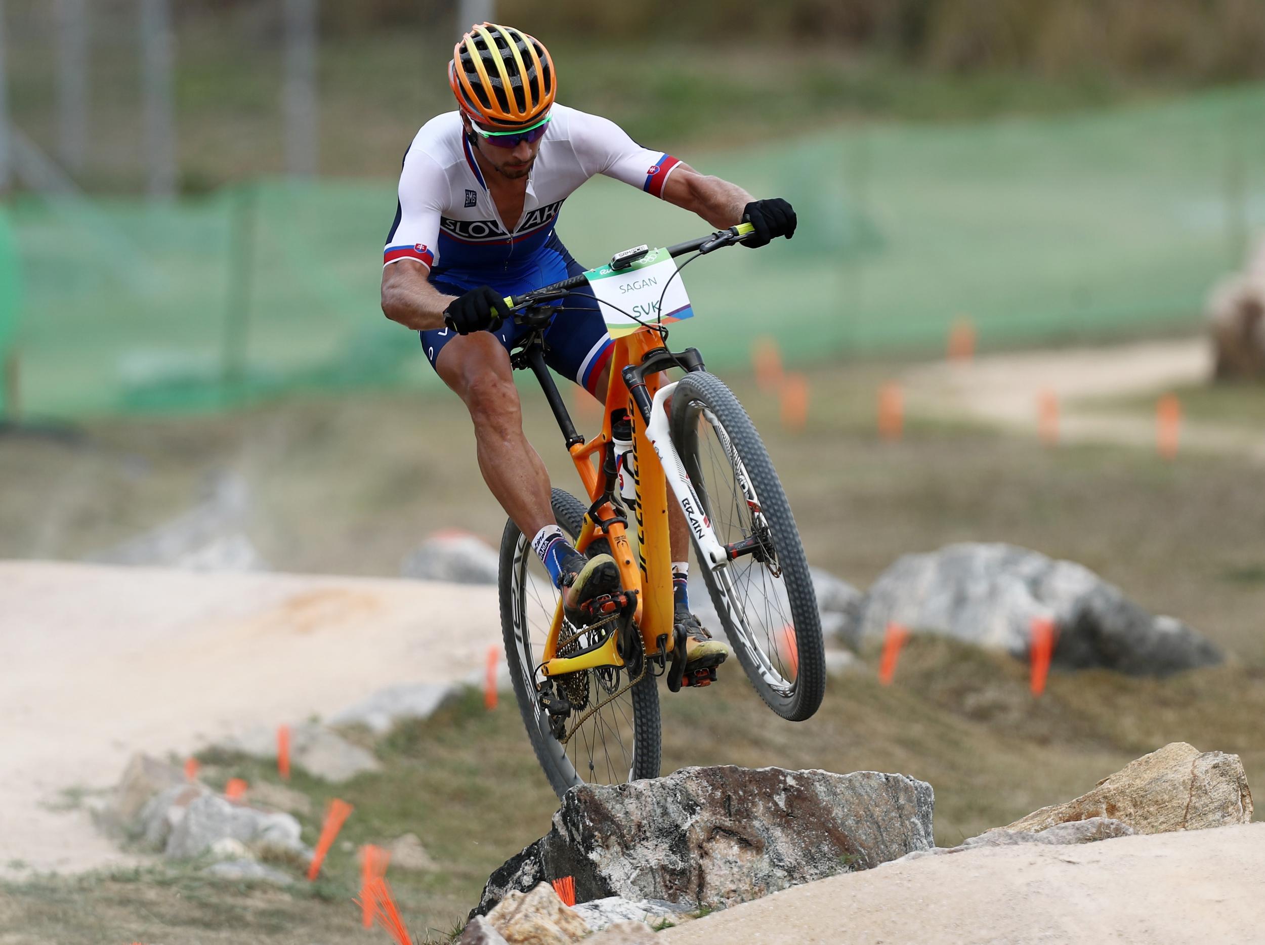 The Slovak is also a keen mountain biker