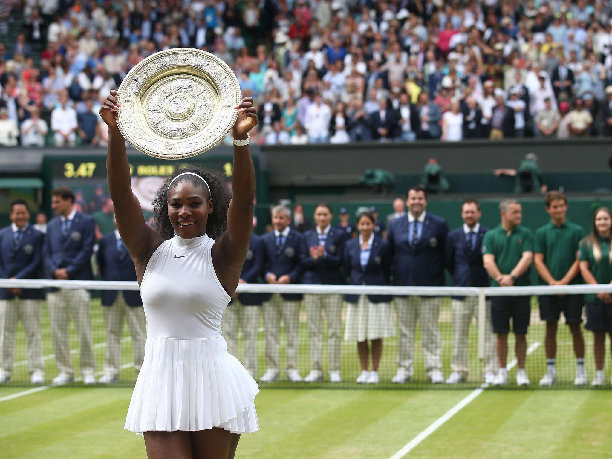 &#13;
Williams claimed victory at Wimbledon in 2016 &#13;